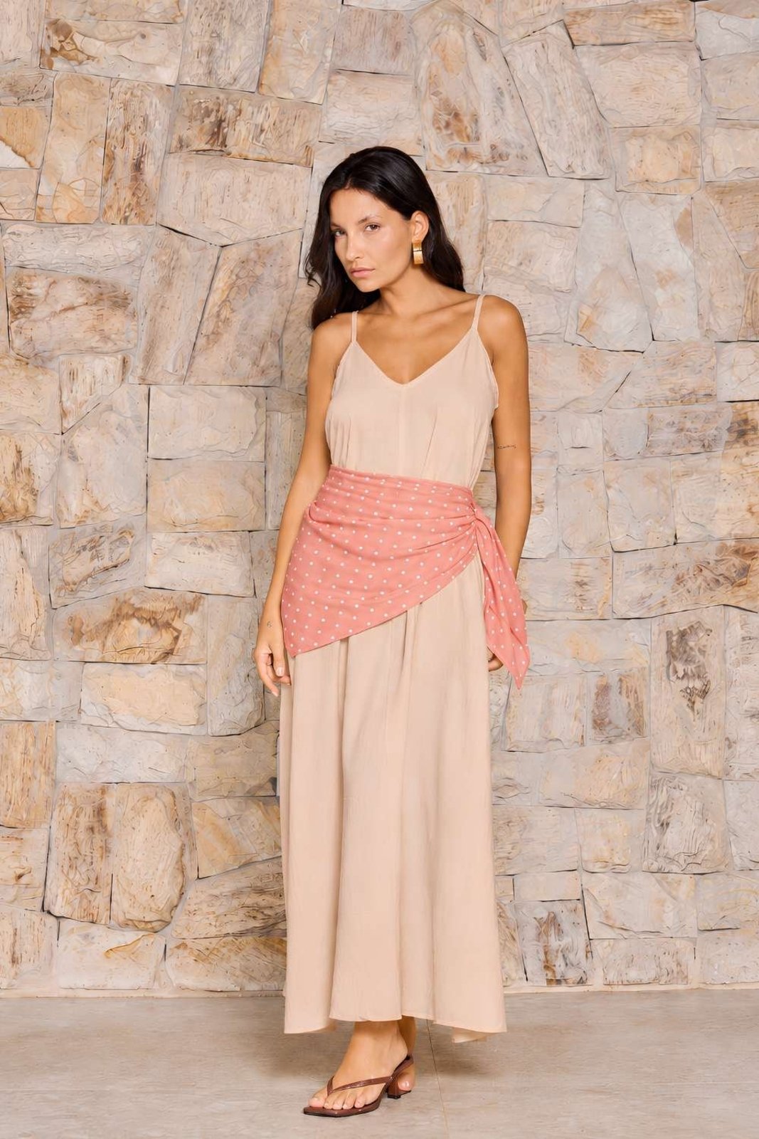 Vestido Vanibele Midi Nude