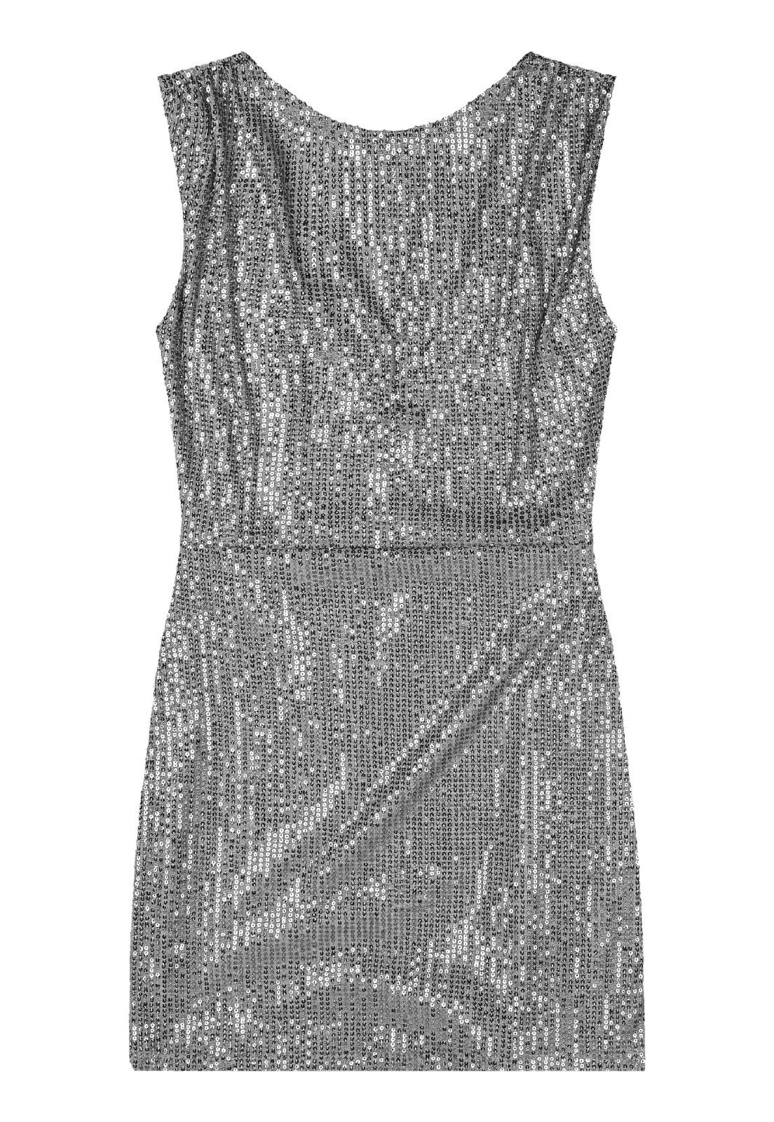 Vista 3 Infantil - Vestido Juvenil em Paetê Brilhante Gloss preto Gloss preto