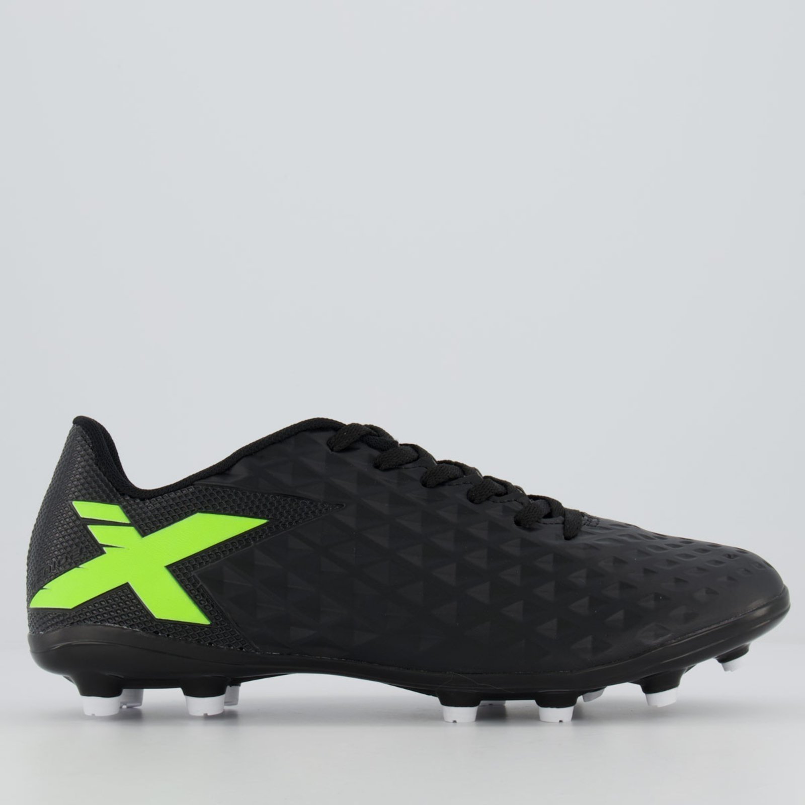 Vista 2 Chuteira Oxn Gênio 3 Campo Black preto black OXN preto black