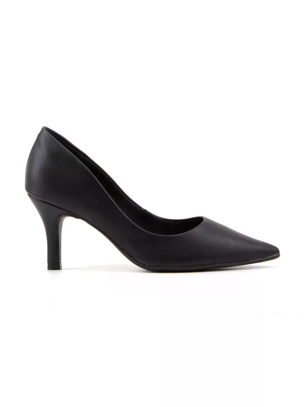 Sapato Scarpin cê Salto Fino Preto T7016-147 Preto