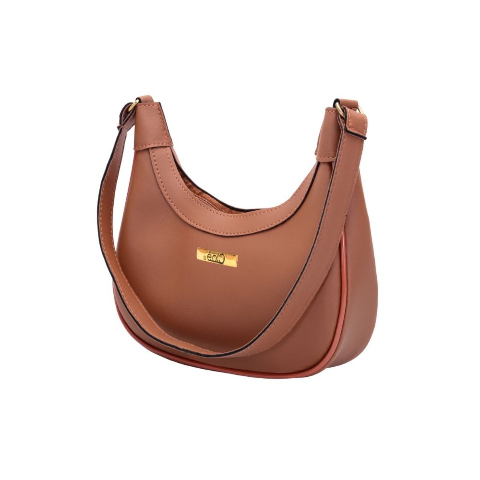 Bolsa Feminina Meia Lua Clutch Peccato Clube do Sapato de Franca DFT Beka Marrom