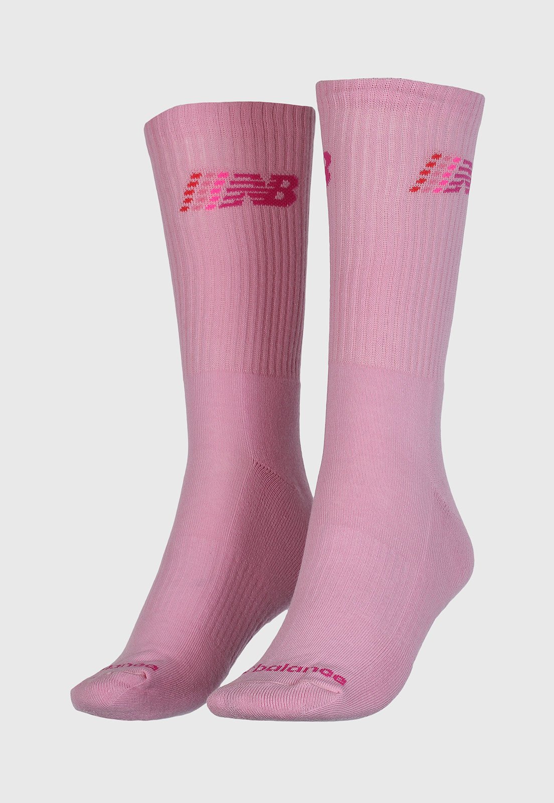 Meia New Balance Cano Alto Graphic Rosa