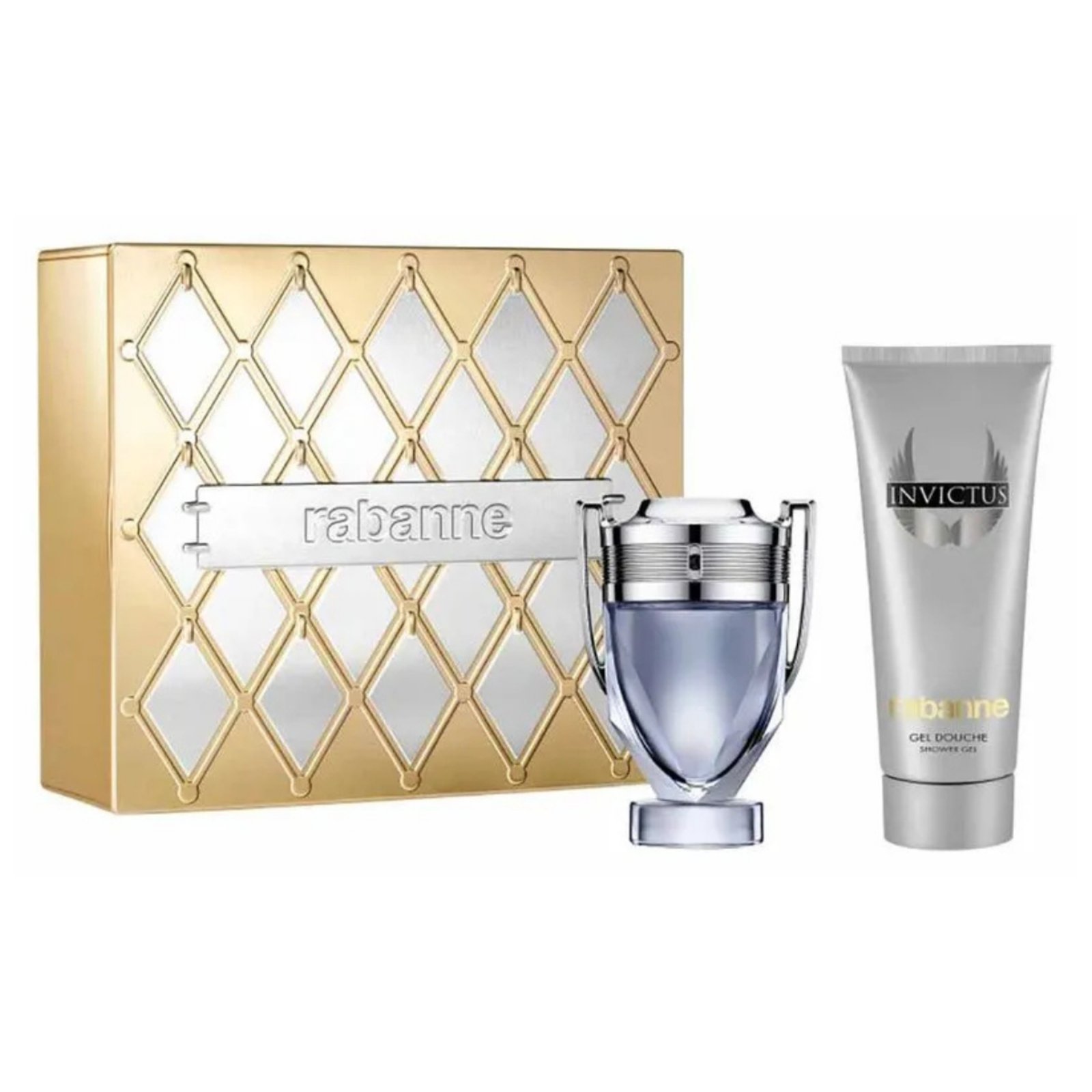 Kit Perfume Masculino Invictus de Rabanne 50ml e Shower Gel 100ml