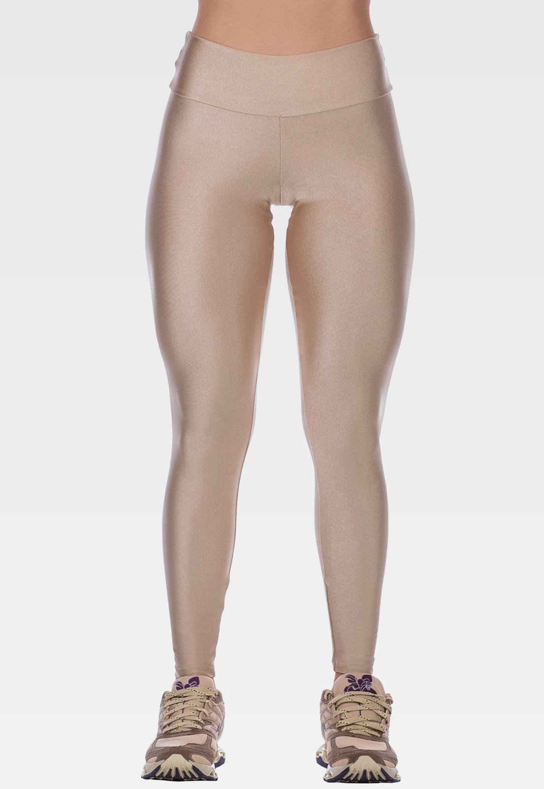 Calça Legging Fitness de Alta Performance Summer Soul Bege