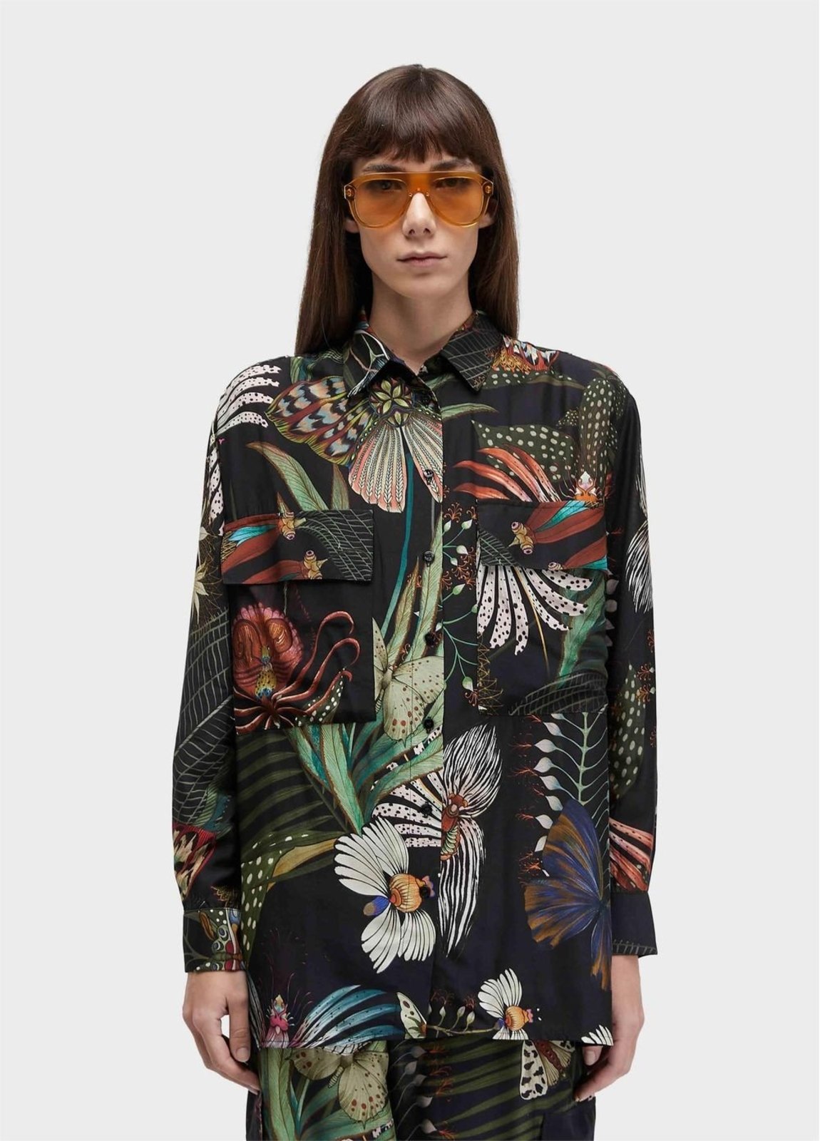 Blusa bolsos botanique OSKLEN