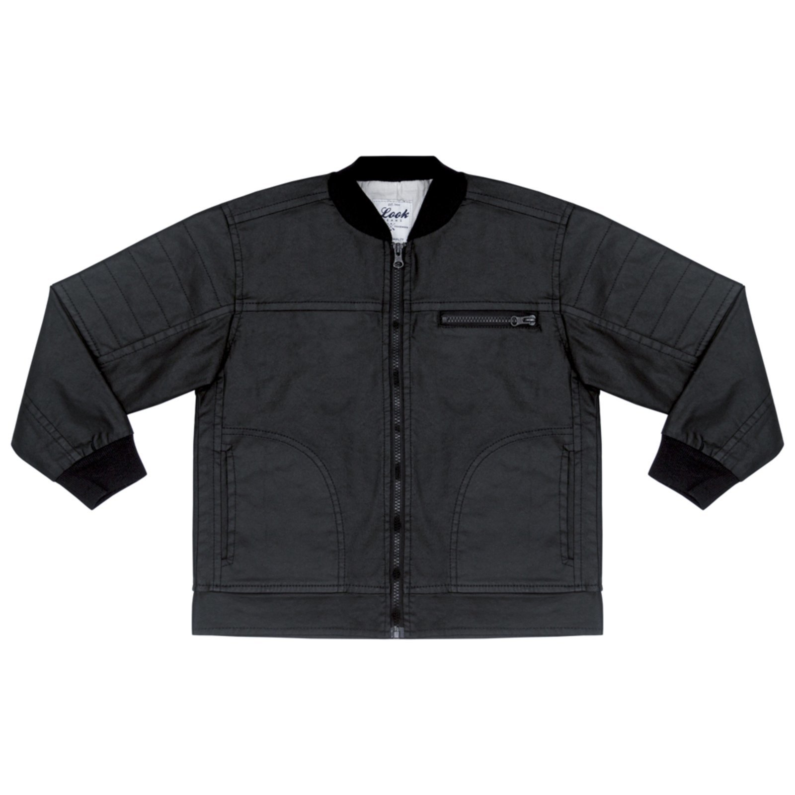 Infantil – Jaqueta Juvenil Look Jeans Resinado Preto