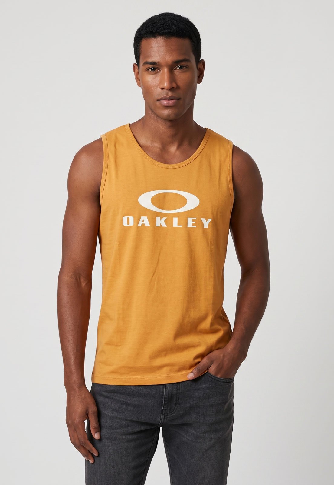 Regata Masculina Oakley Logo Laranja