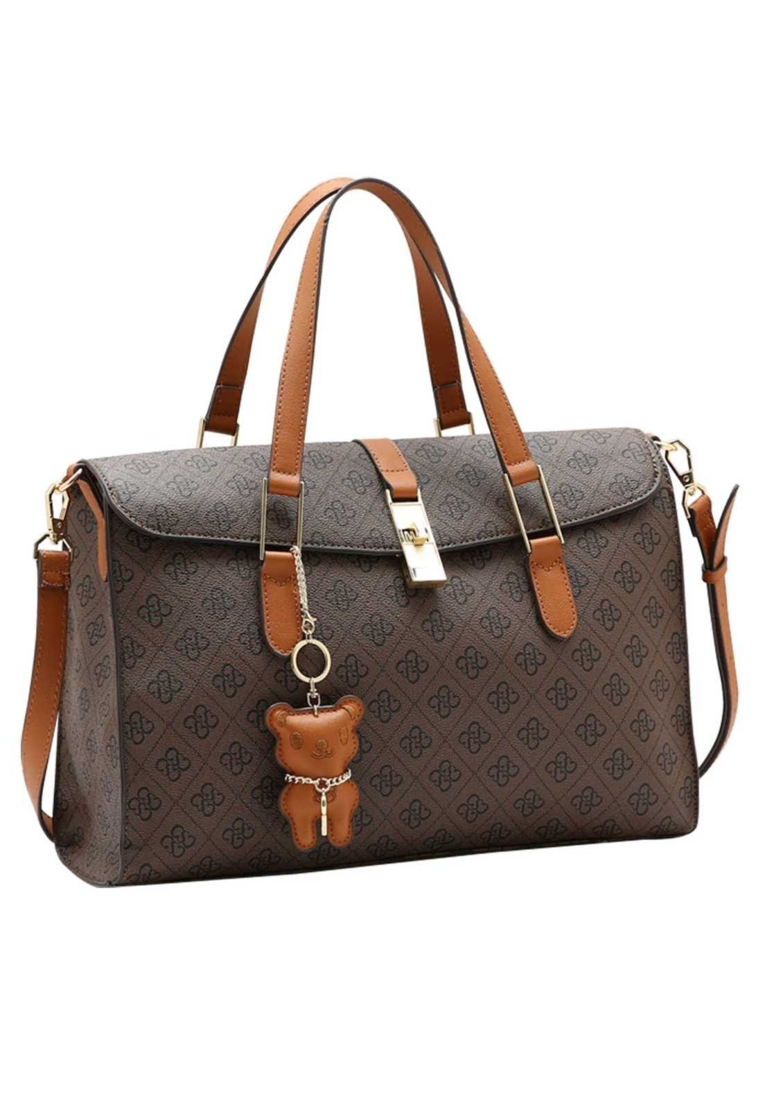 Bolsa Feminina Chenson Mão Chic Elemento Grafico 3485781 Café
