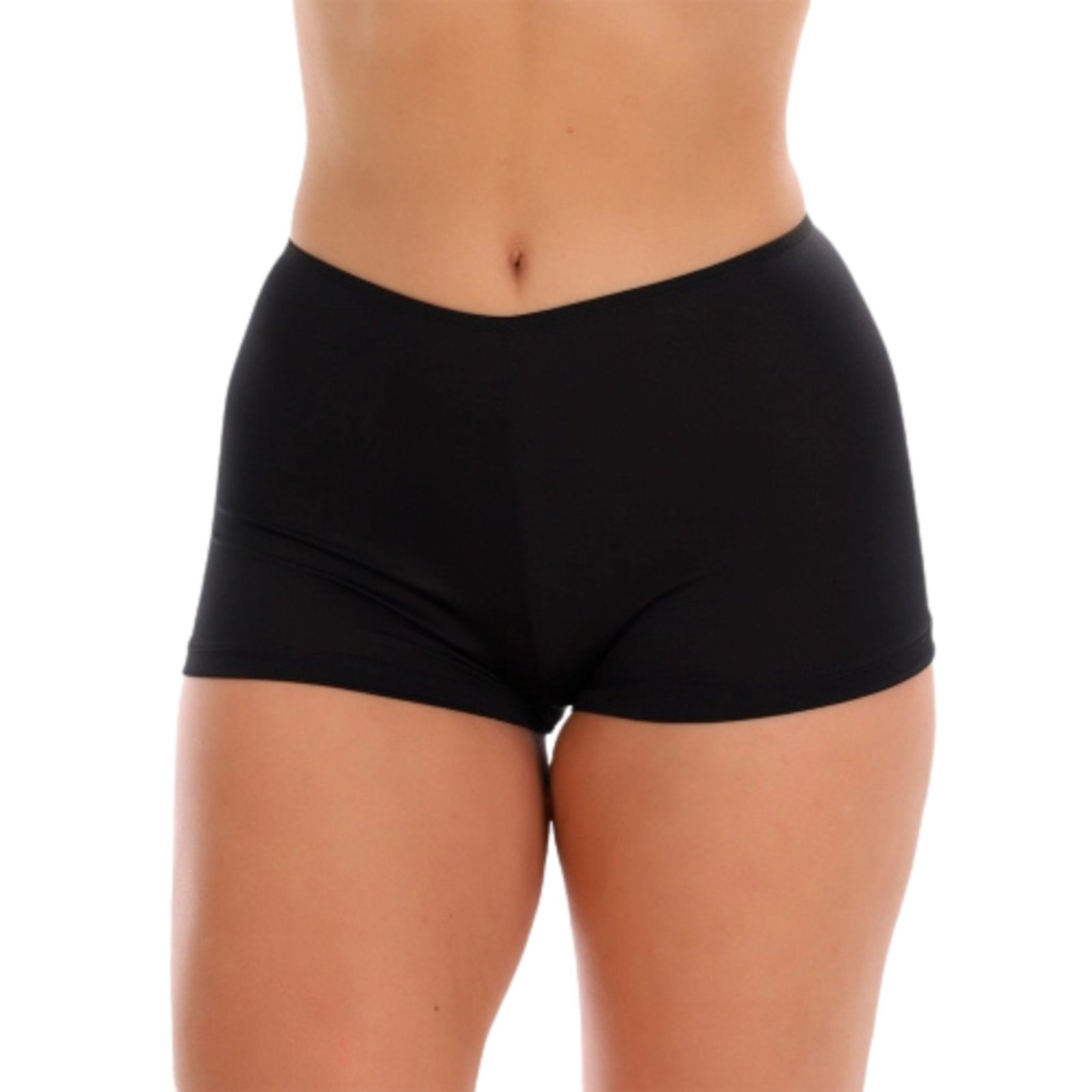 Short Segunda Pele Reflexo Íntimo Anágua Anti Atrito Para Usar Por Baixo Preto