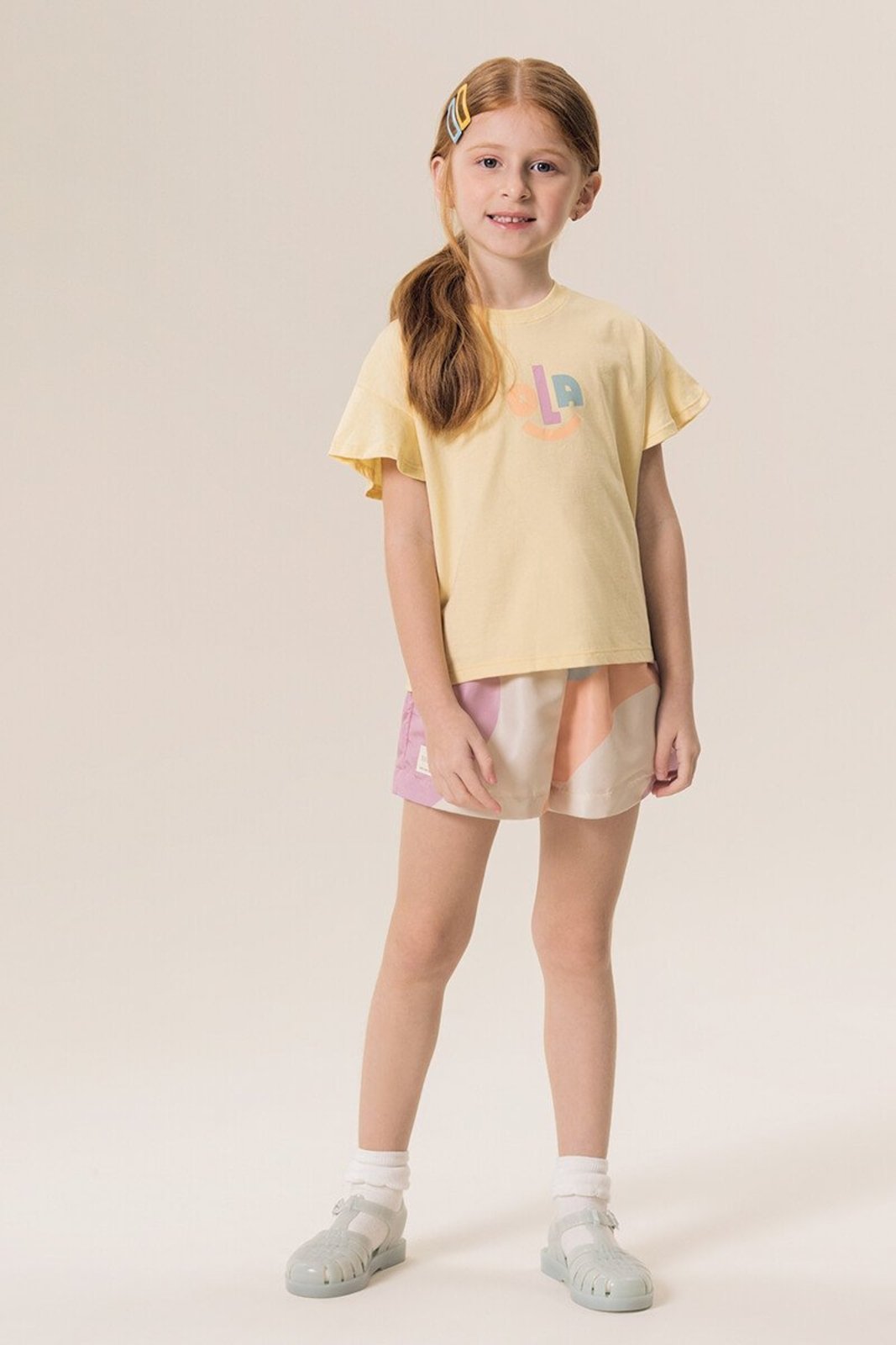 Infantil - Conjunto Bugbee Blusa Box Com Estampa e Shorts De Microfibra Estampado Alegria