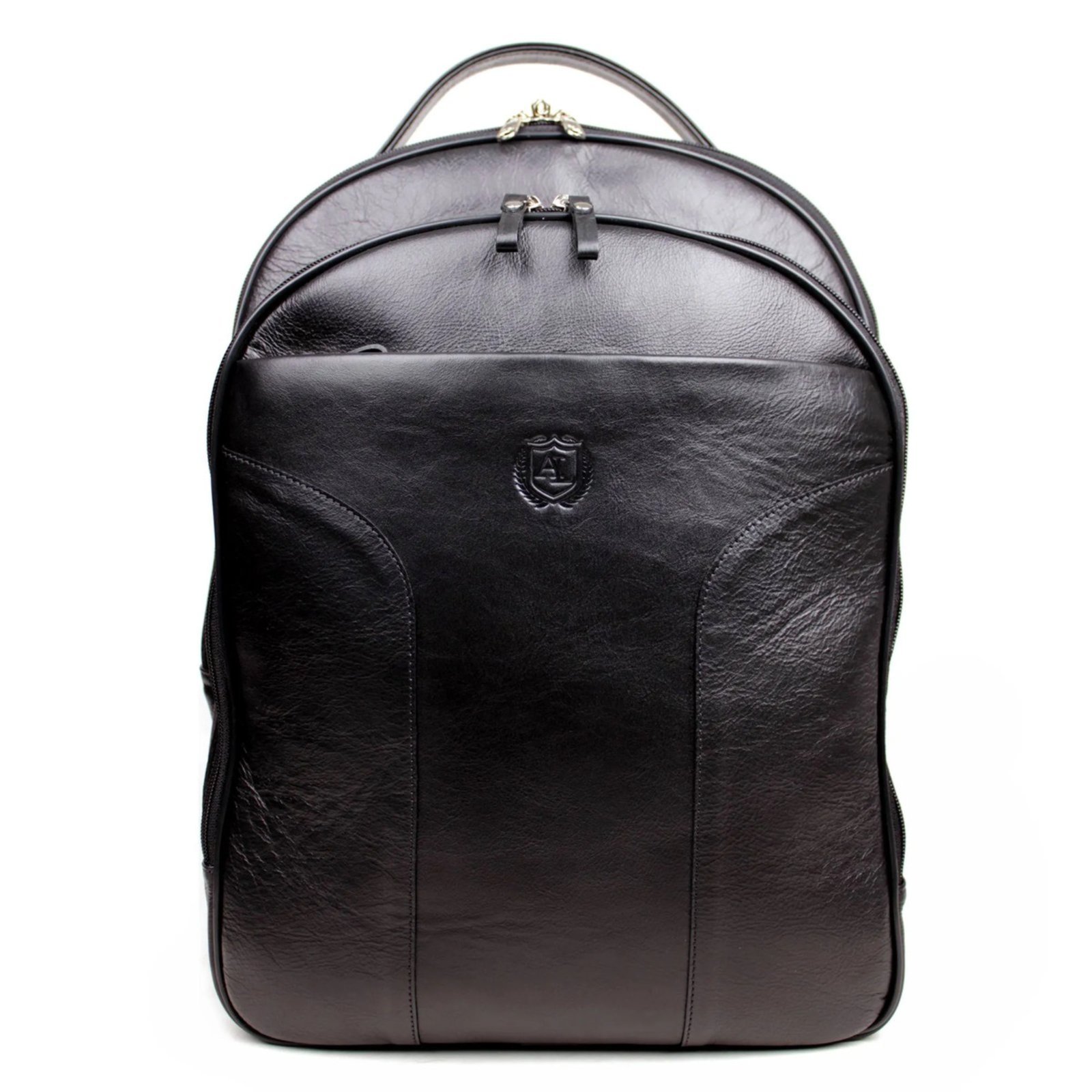 Mochila Masculina em Couro Legítimo para Notebook Antifurto Artlux Preto 1424