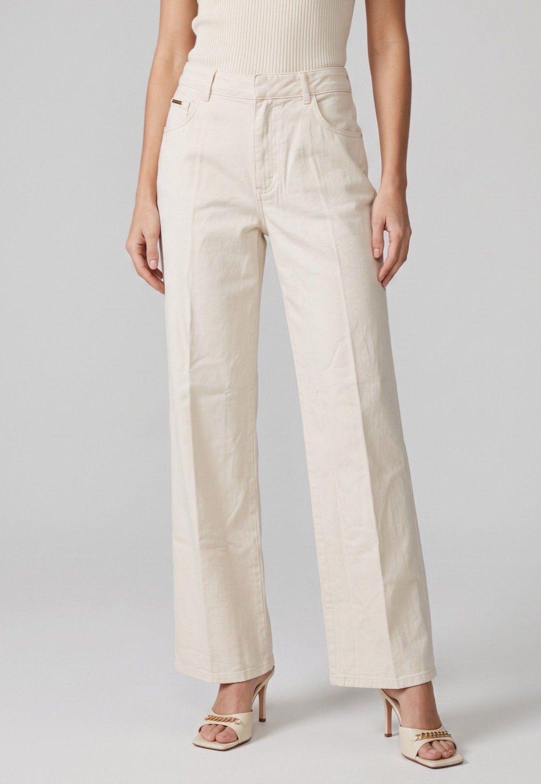 Calça Feminina Lança Perfume Wde Leg Off-White