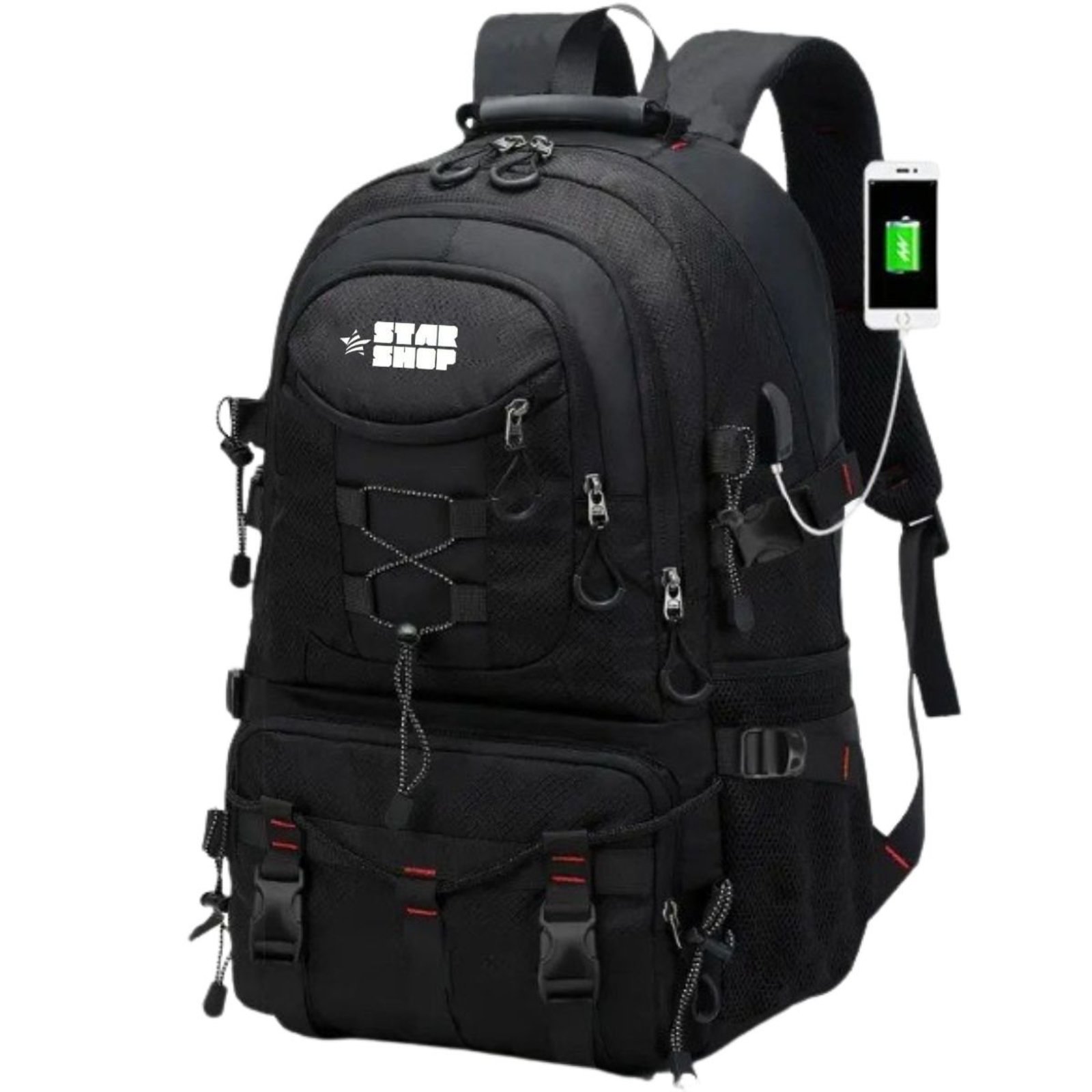 Mochila Masculina Grande Esportiva Notebook USB Camping Trilha Reforçada Viagem Aventura Trekking Militar Impermeável