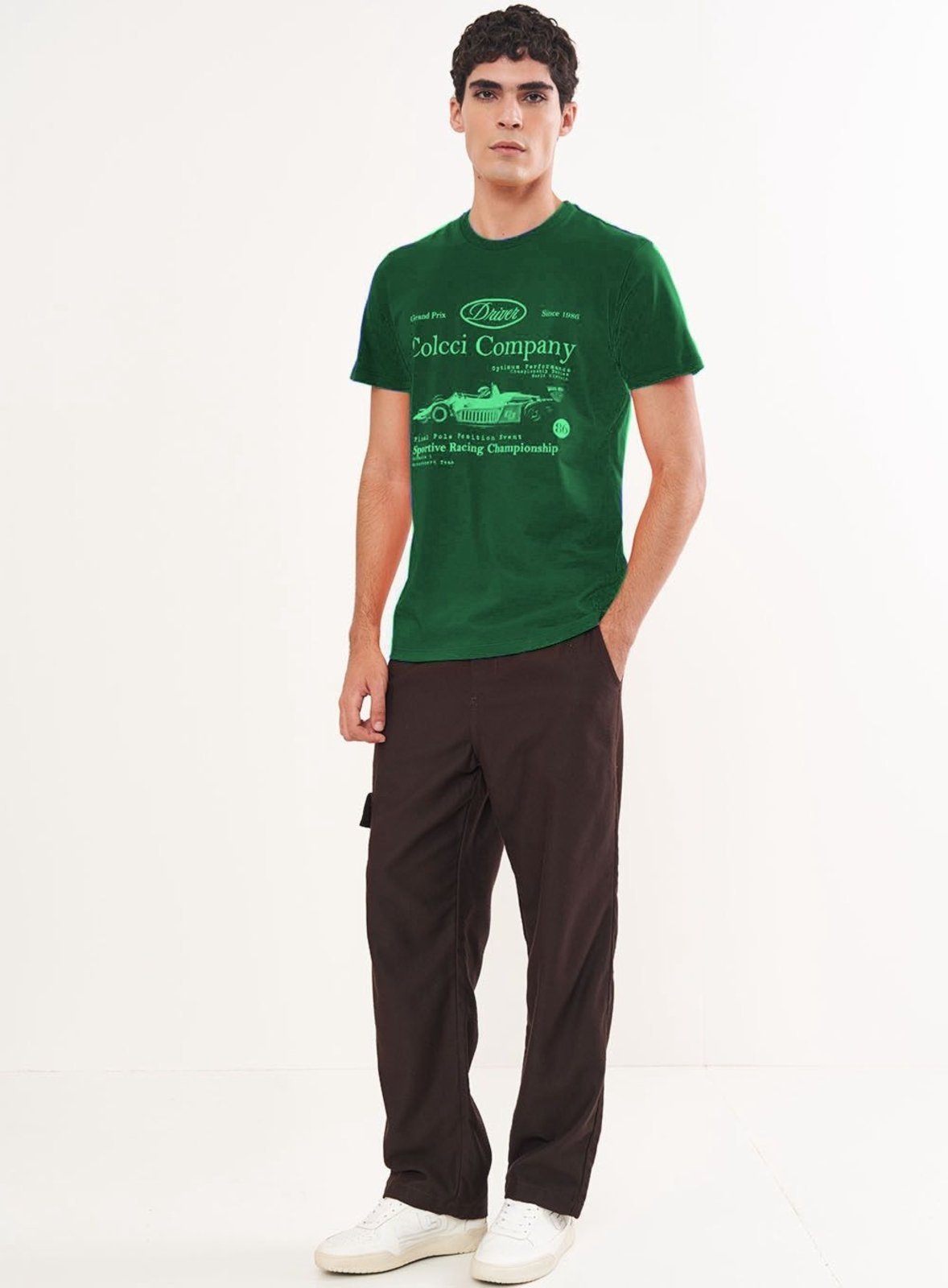 Camiseta Estampa Frontal Colcci Verde Rosewood