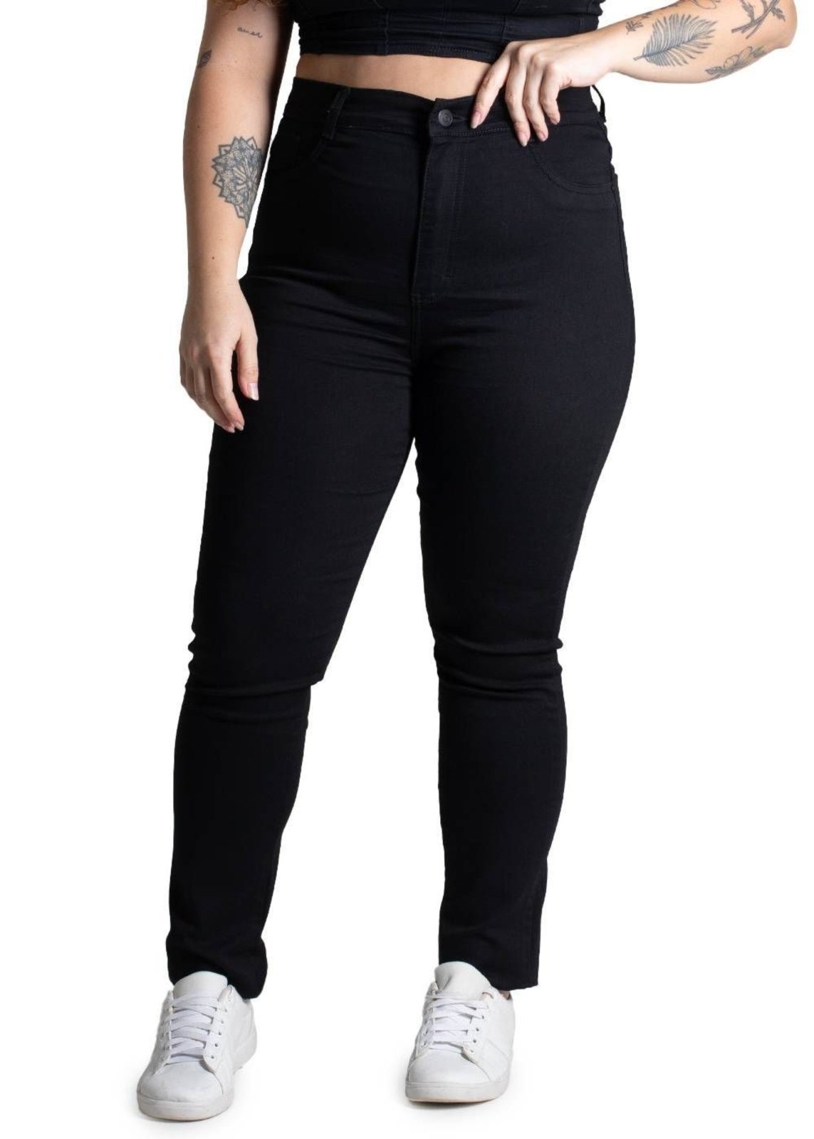 Calça Sarja Sawary Plus Size Cigarrete – 275124 – Preto – Sawary