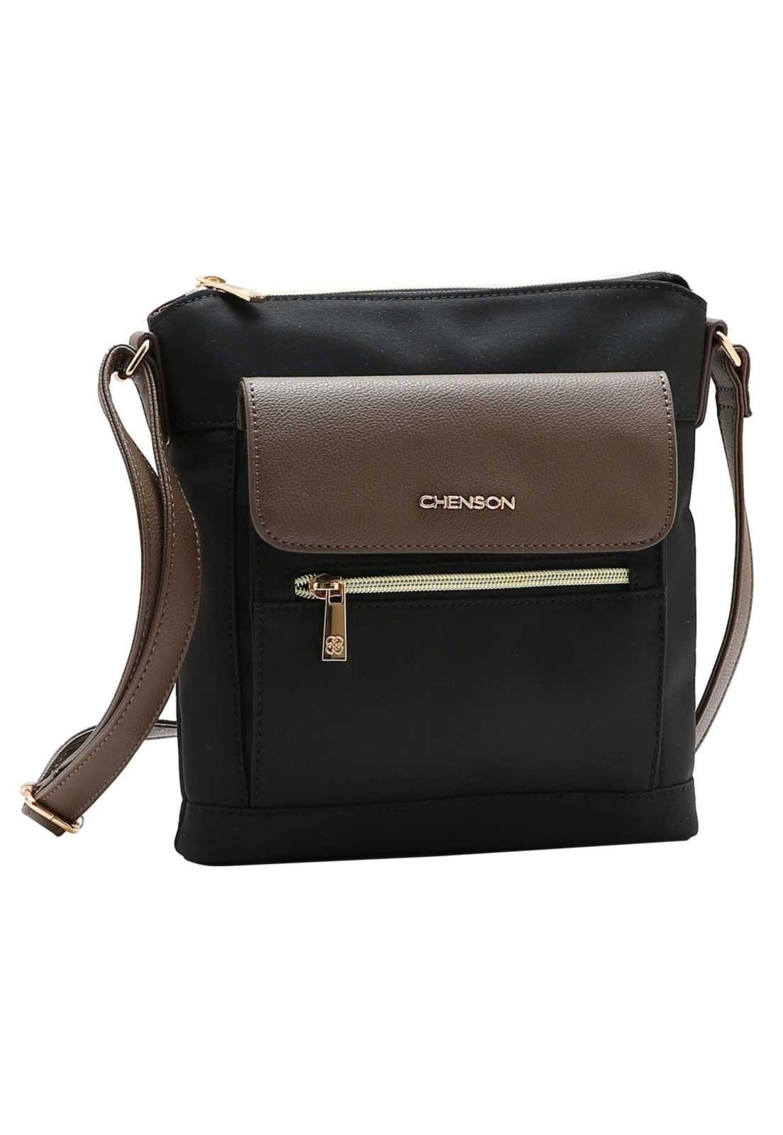 Bolsa Feminina Chenson Transversal Microfiber 3185456 Preto