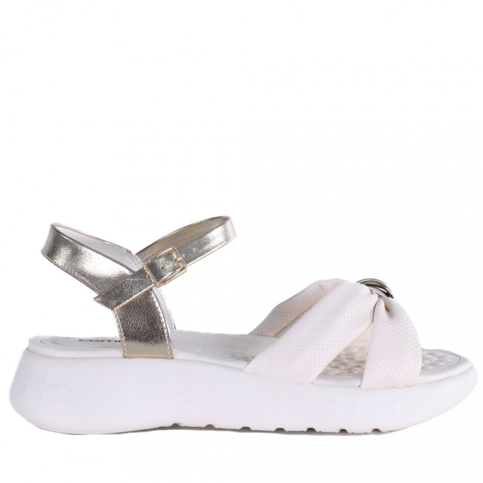 Sandália Feminina Comfortflex Casual 25-47403 Comfortflex Off-white