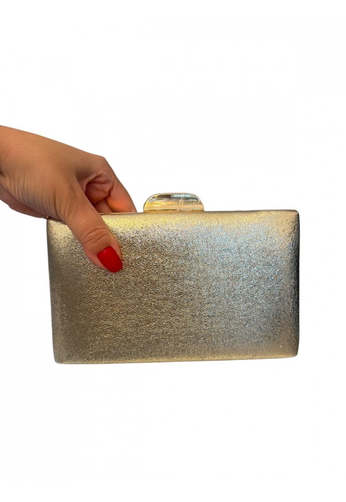 Clutch Luxo Festa Feminina Dourada Metalizada