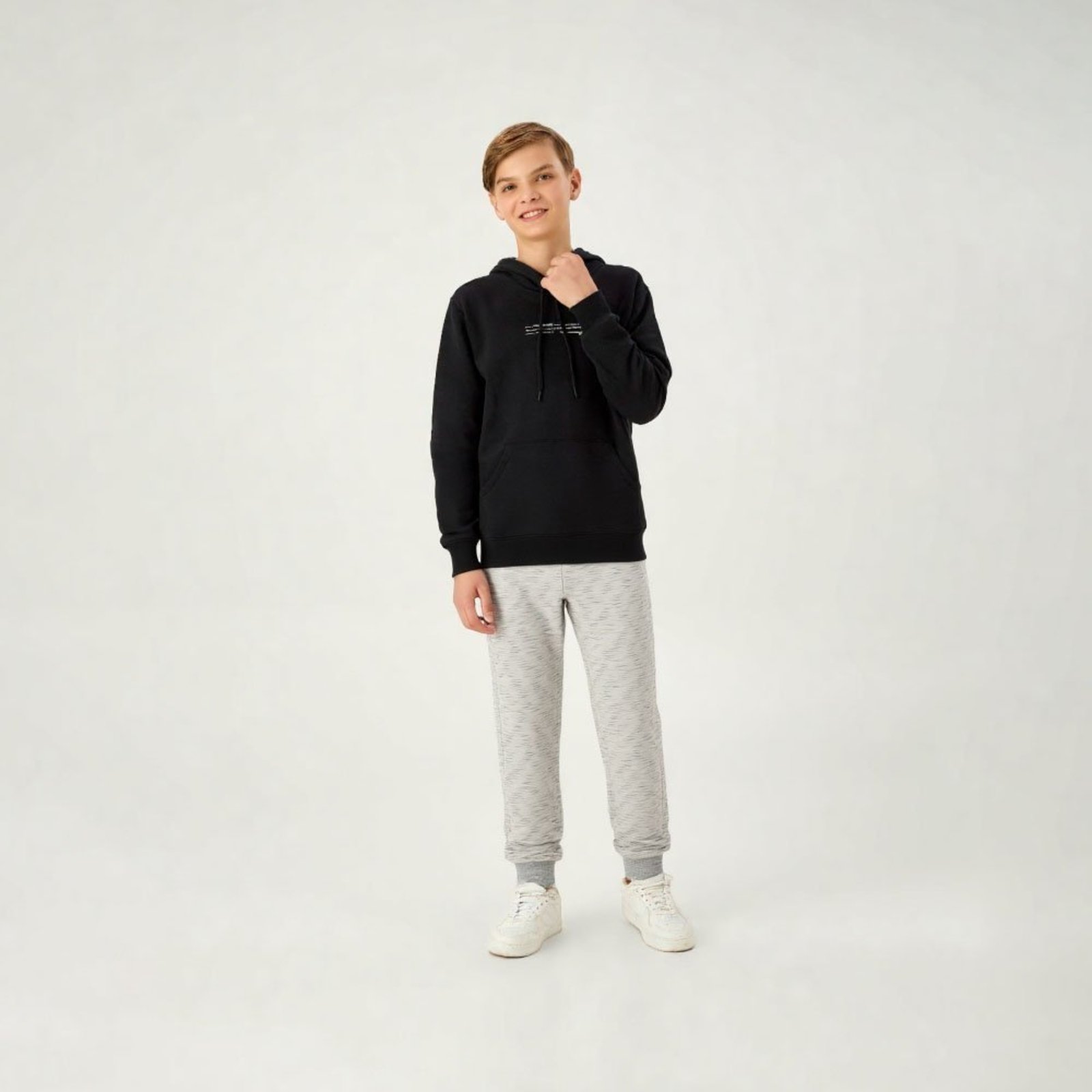 Infantil - Calça Cinza Juvenil Pulla Bulla Menino - 55474-567