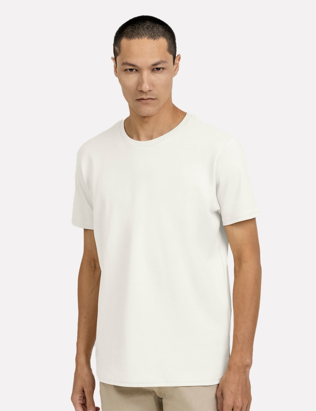 Camiseta K&J Black Masculina Regular Fio Egípcio Off White