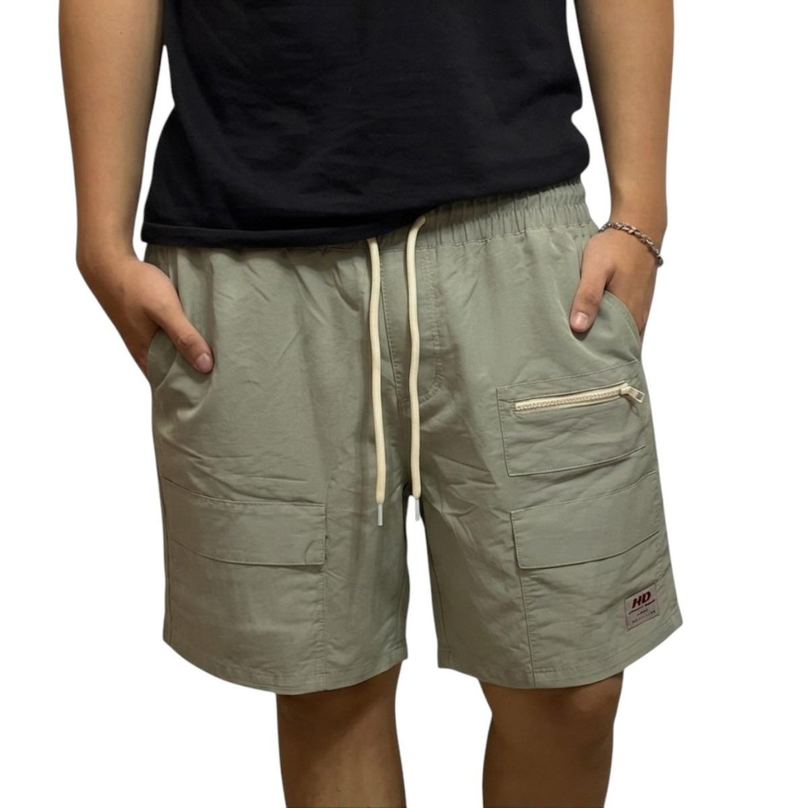 Short Voley Bolso Frontal Hawaiian Dreams- HD - Areia