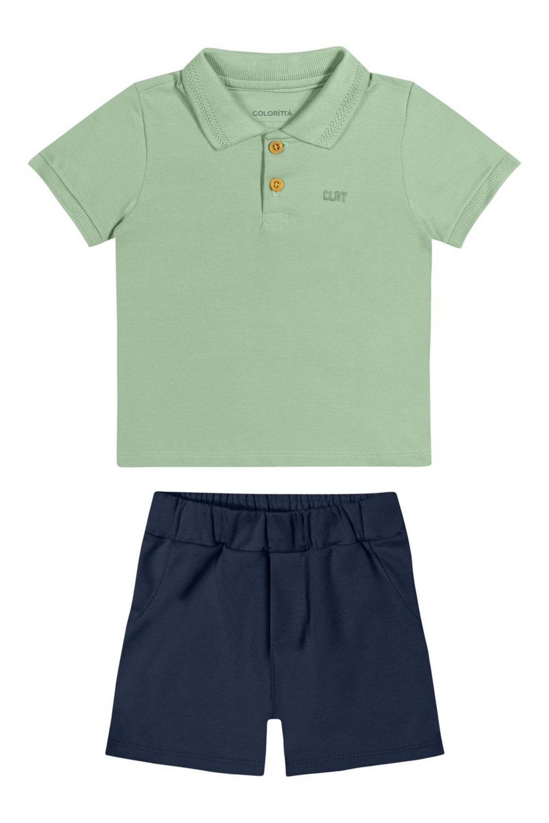 Infantil - Conjunto Menino Polo Piquet Colorittá Verde