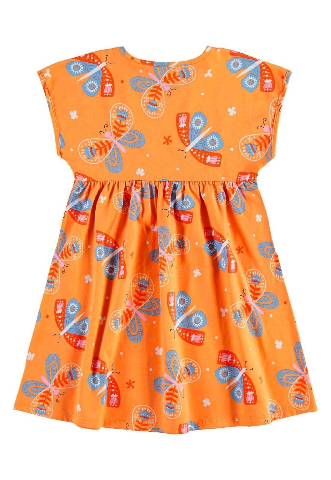 Vista 3 Infantil - Vestido Borboletas Bee Loop Bee Loop amarelo
