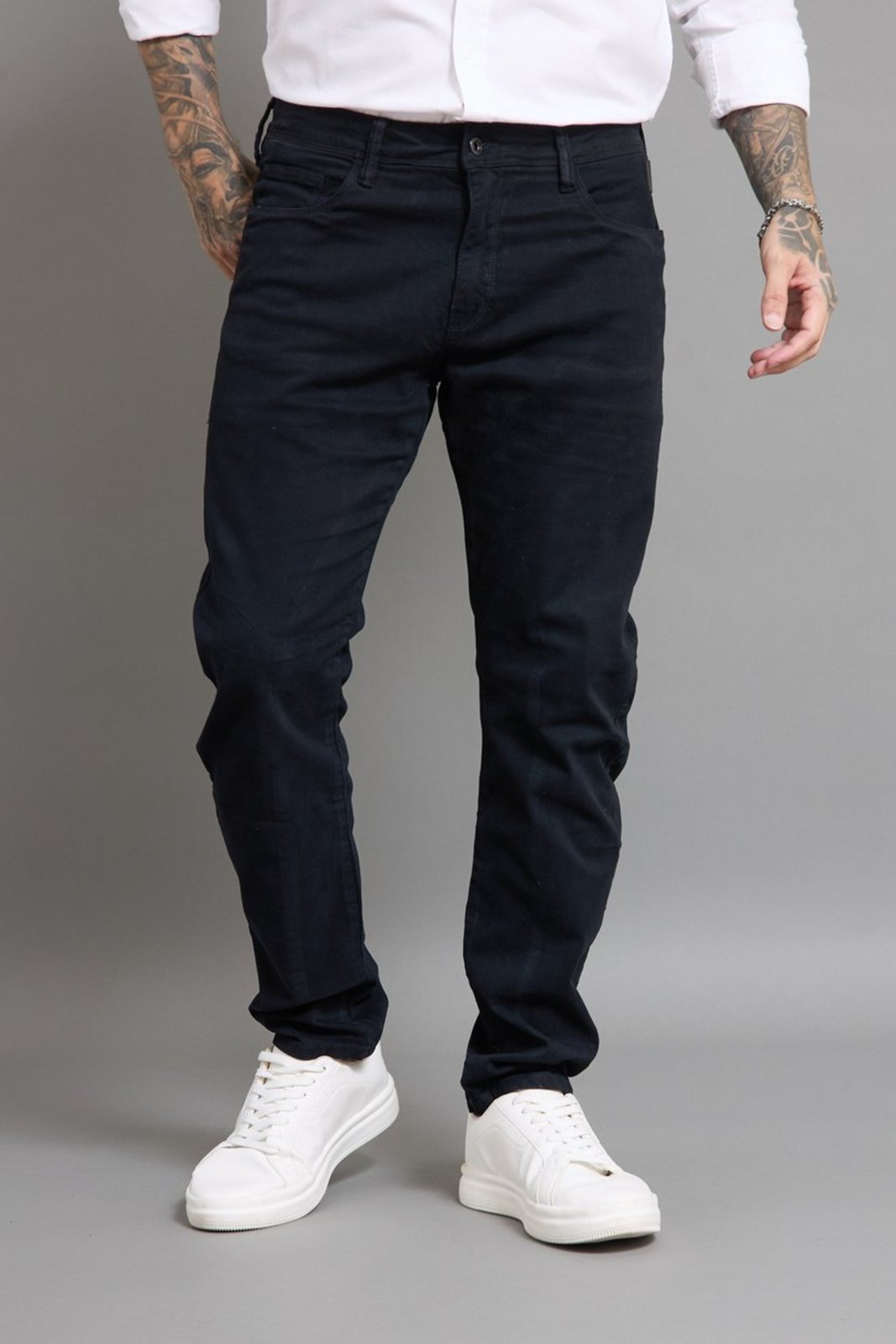 Calça Sarja Color Masculina Slim Arqueada Dialogo Preto