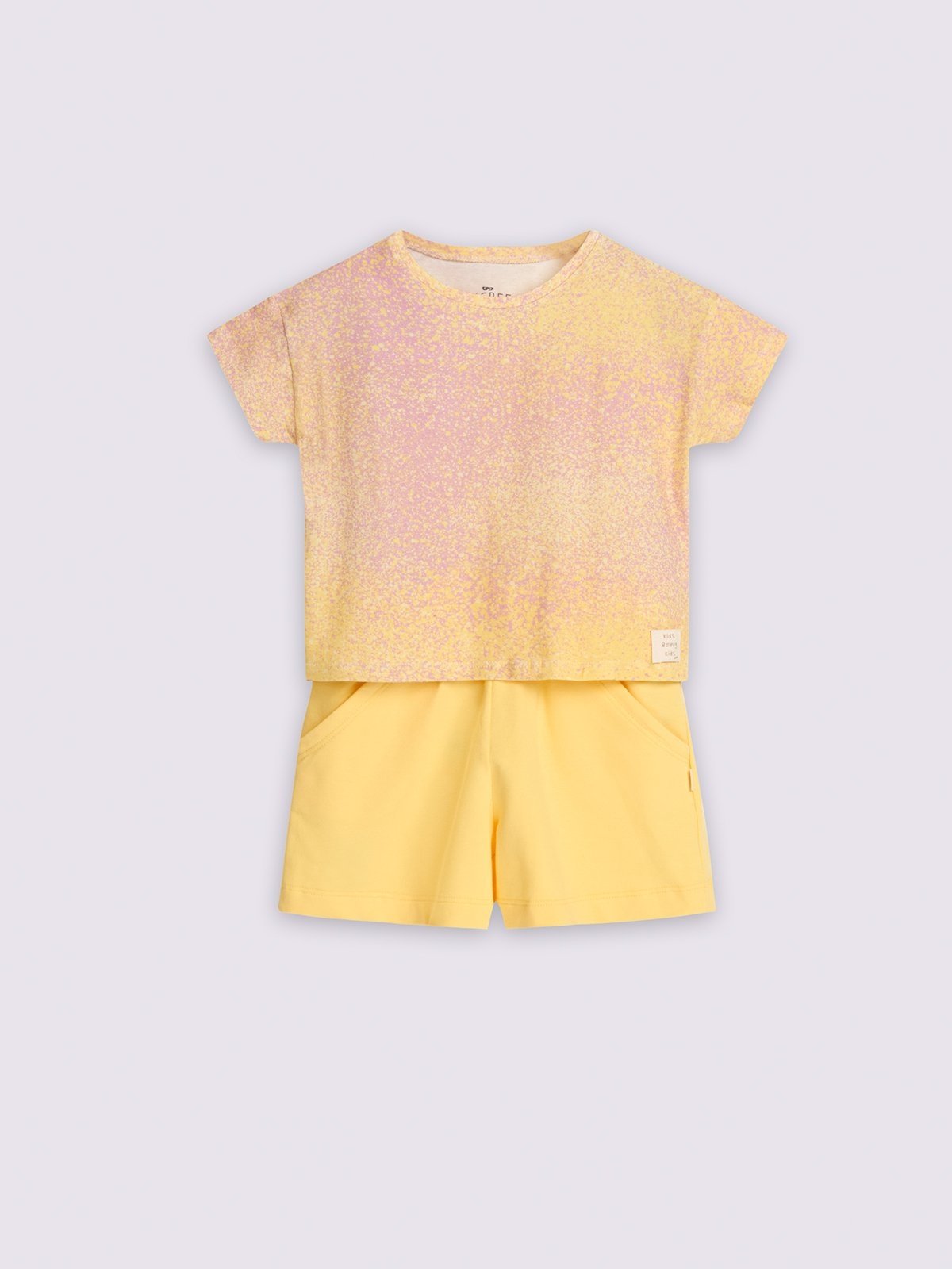 Infantil – Conjunto Bugbee Menina Meia Malha Amarela