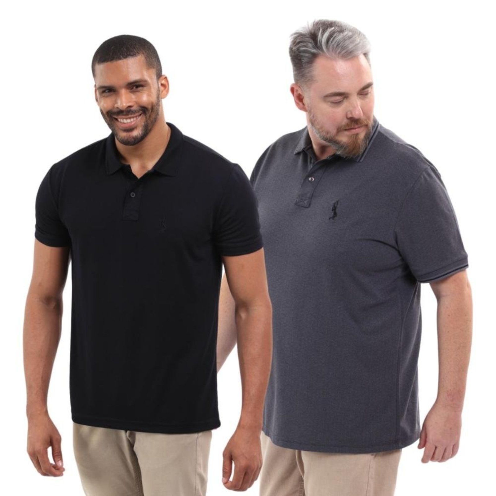 Kit 2 Camisa Polo Plus Size Tradicional Elegante Moderna
