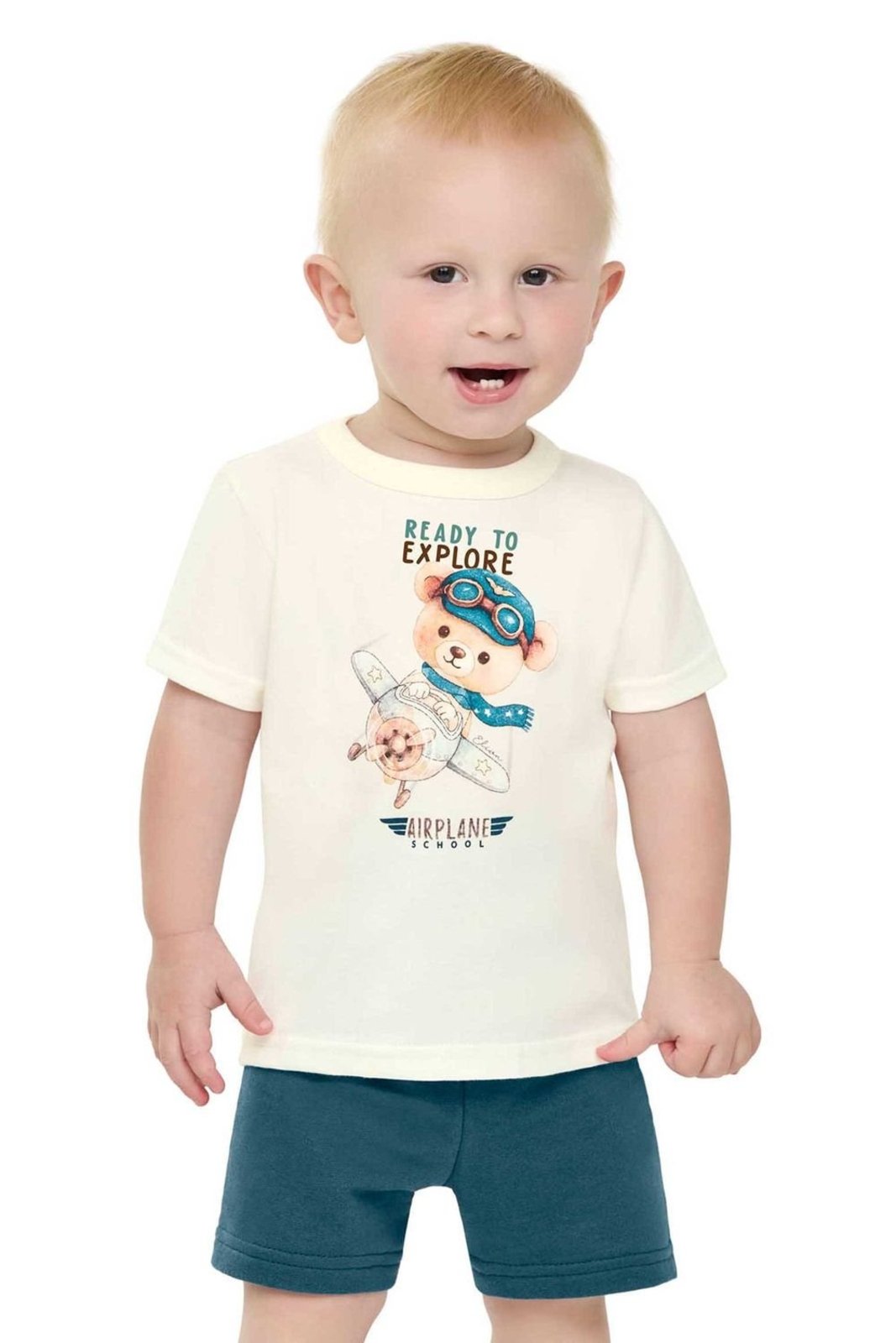 Infantil - Conjunto Menino Animais Elian Bege