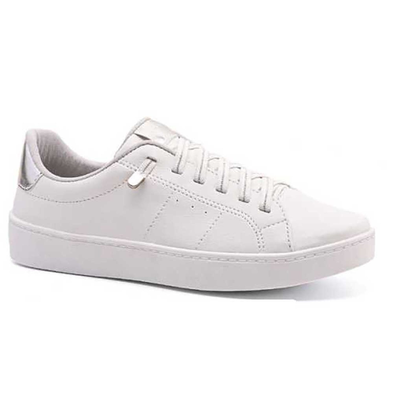 Vista 2 Tênis Feminino Izalu Casual Minmalista Baixinho branco Izalu branco
