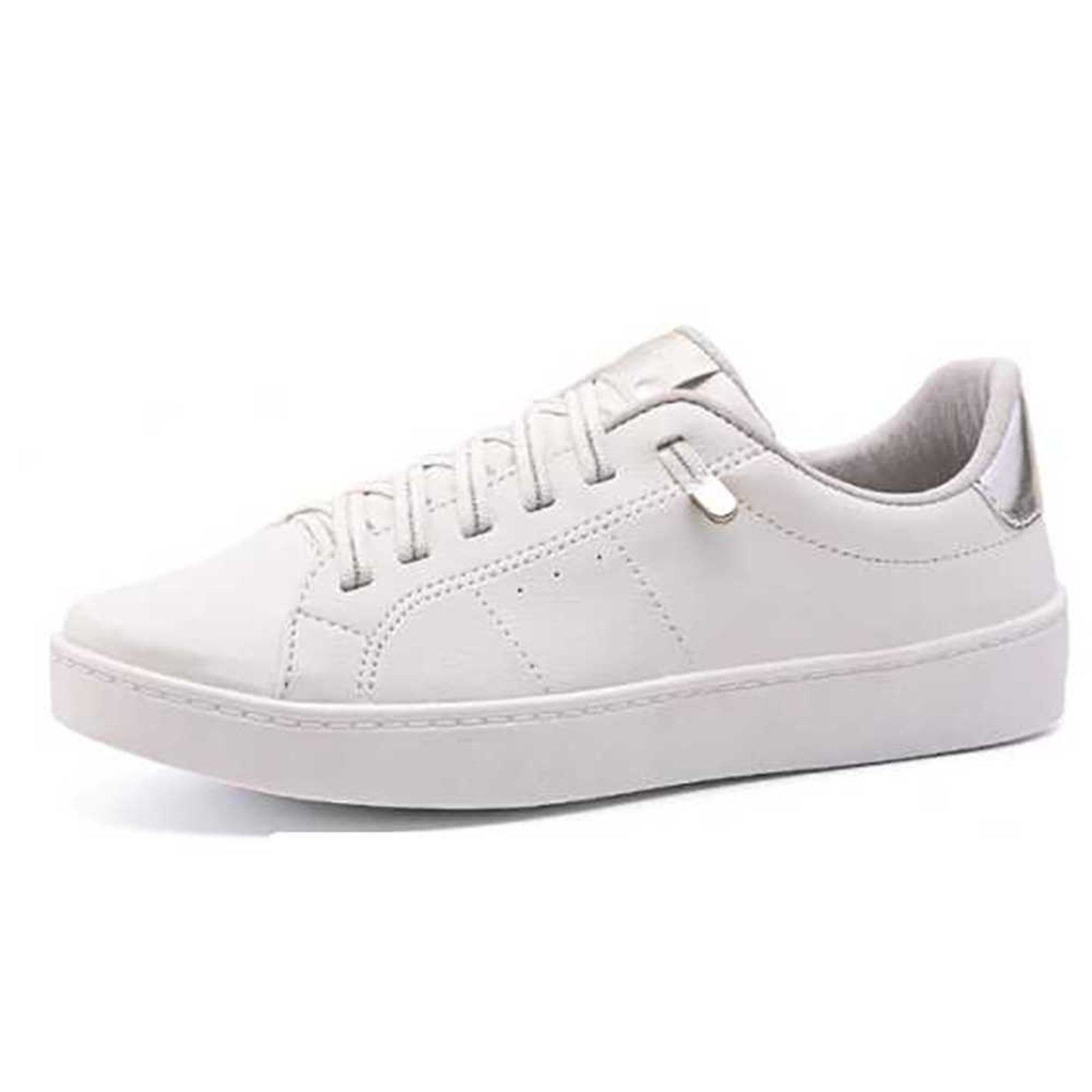 Vista 3 Tênis Feminino Izalu Casual Minmalista Baixinho branco Izalu branco
