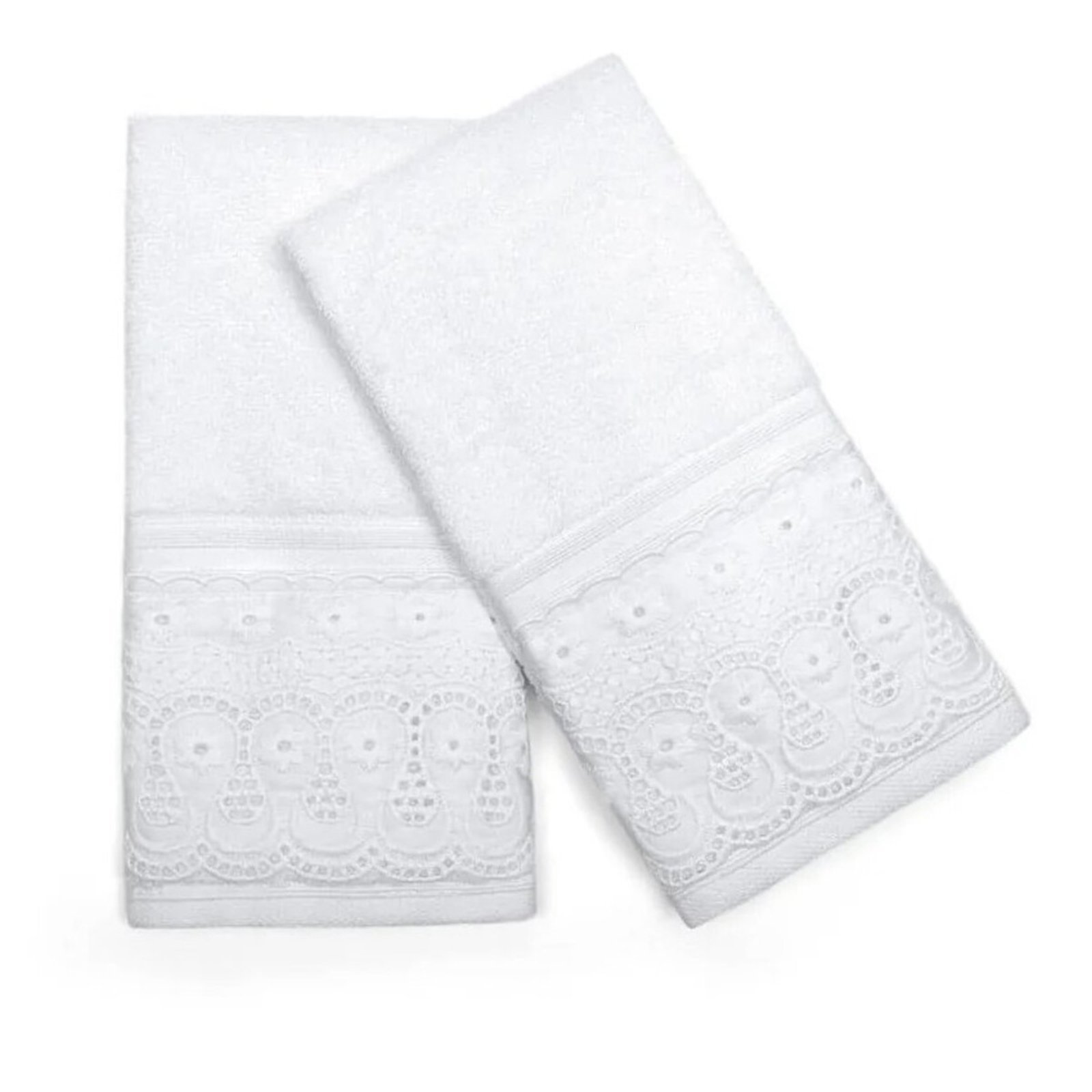 Kit Toalha Lavabo Buettner Renda Renascença 2 Peças Branco
