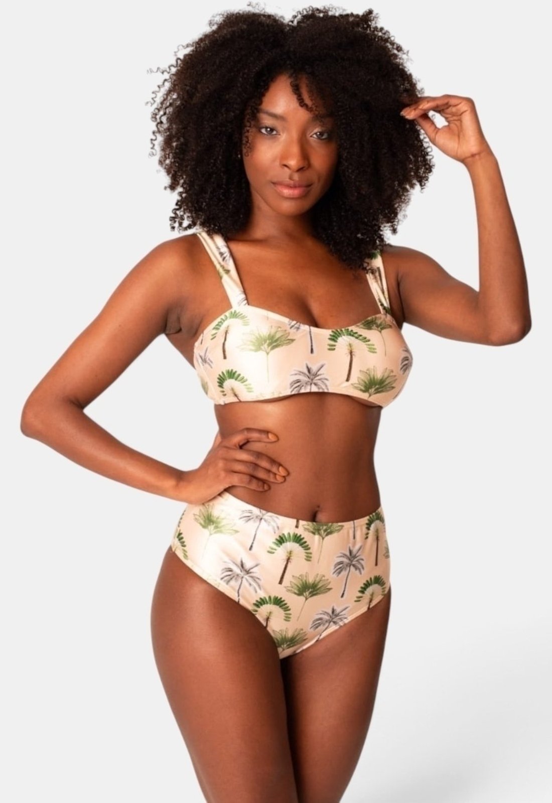Biquíni Areia Branca Solaris Hot Pant Tropical Verde
