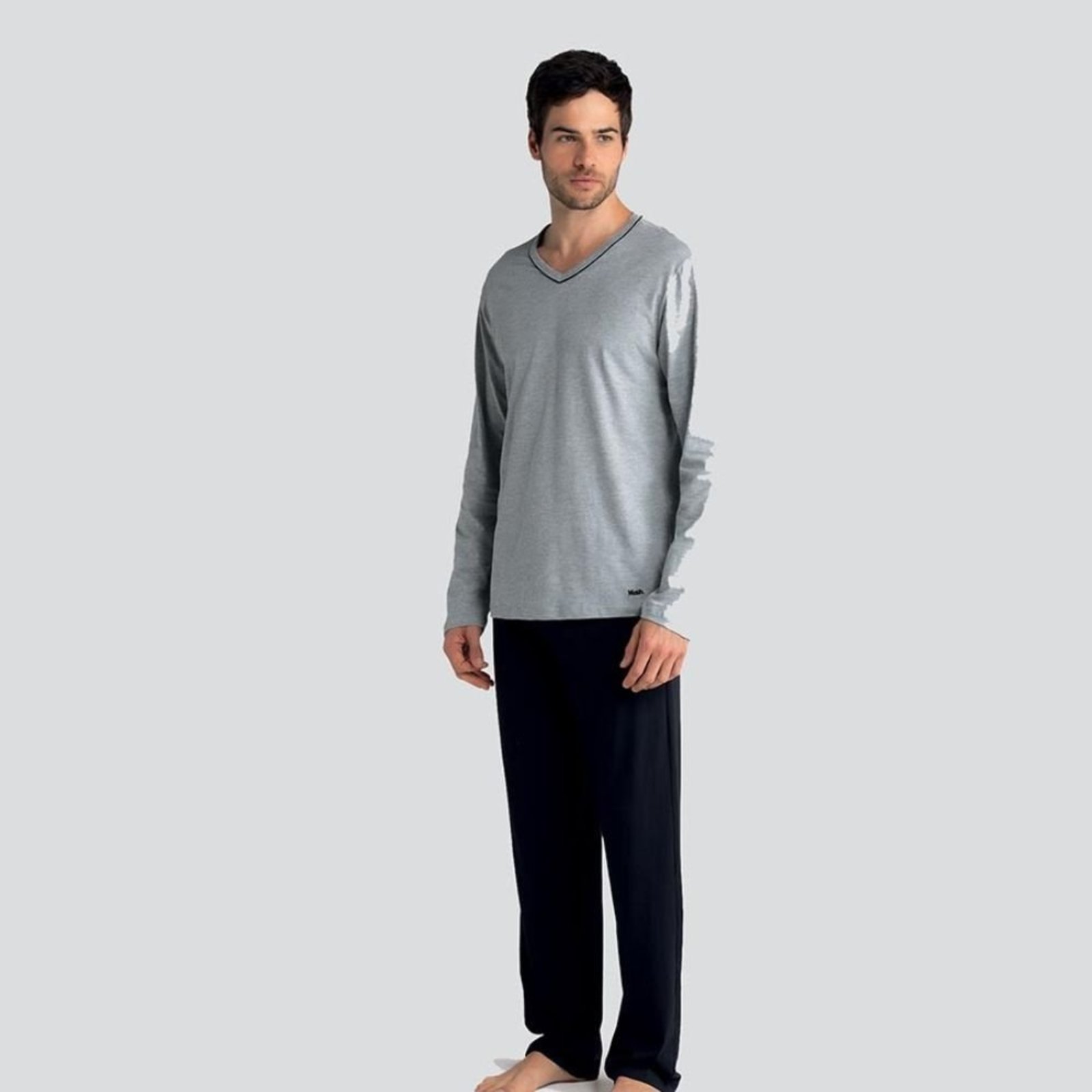Pijama Longo Gola V Mash Adulto Masculino 800.46