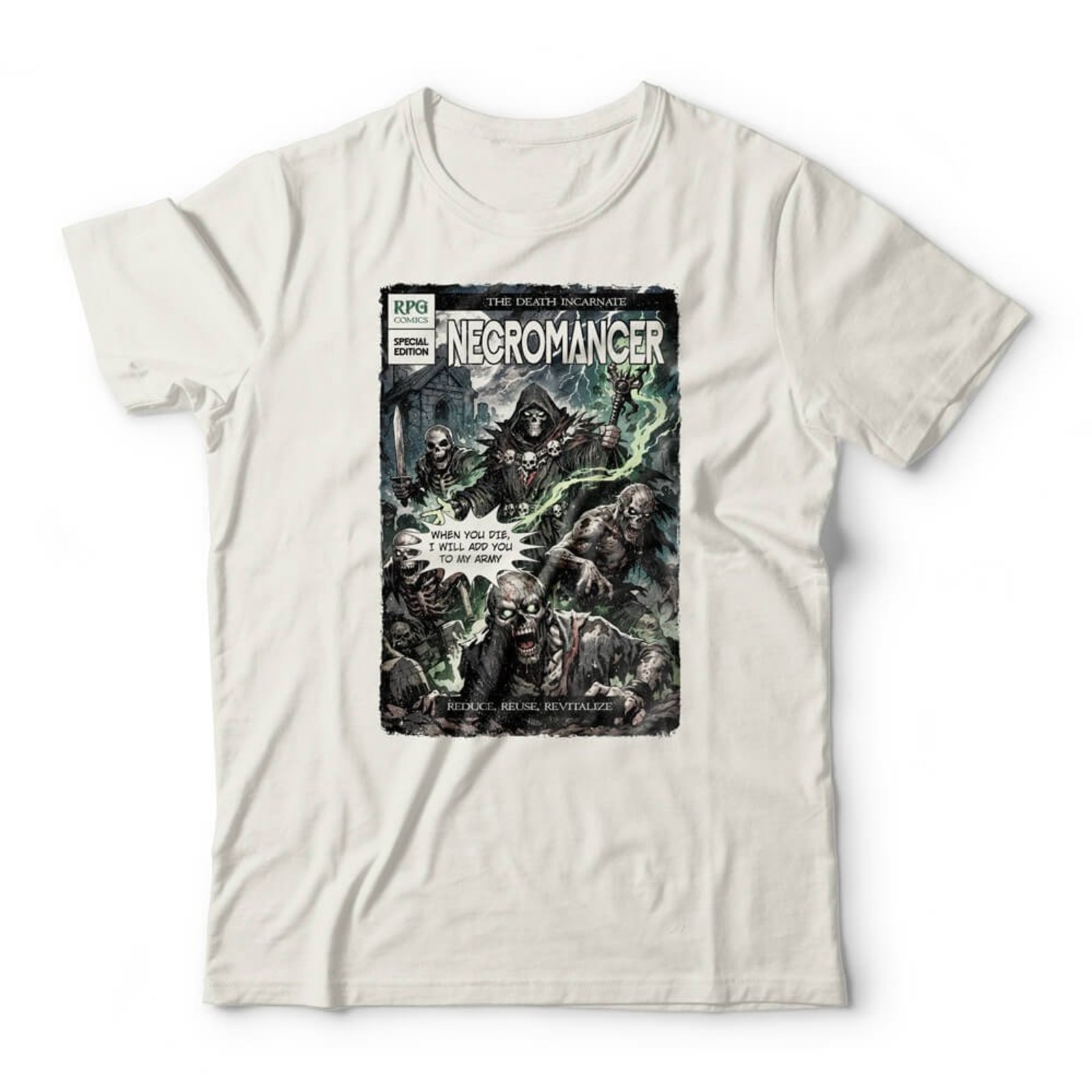 Camiseta Necromancer Comics - Off White