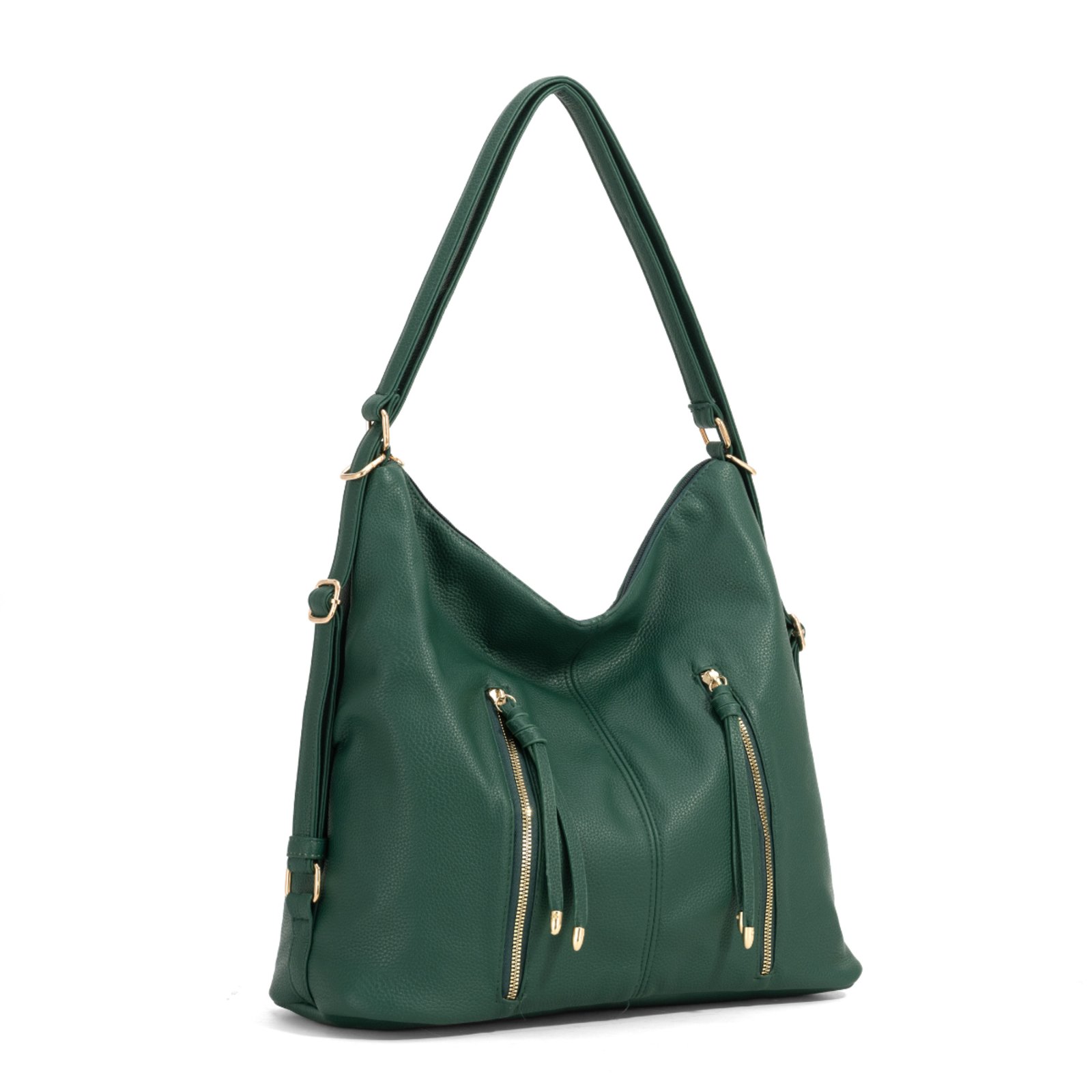 Bolsa Sacola Couro Grande Transversal De Ombro Feminina Espaçosa - Verde