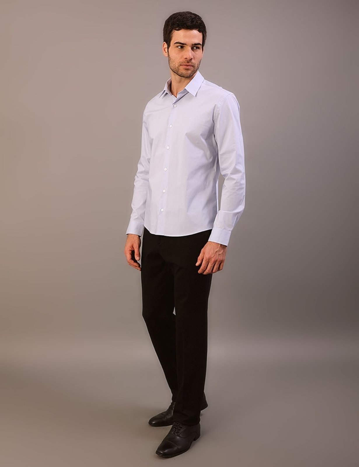 Camisa Manga Longa Slim Cannes Básica Essential - Azul Claro Calvin Klein Jeans