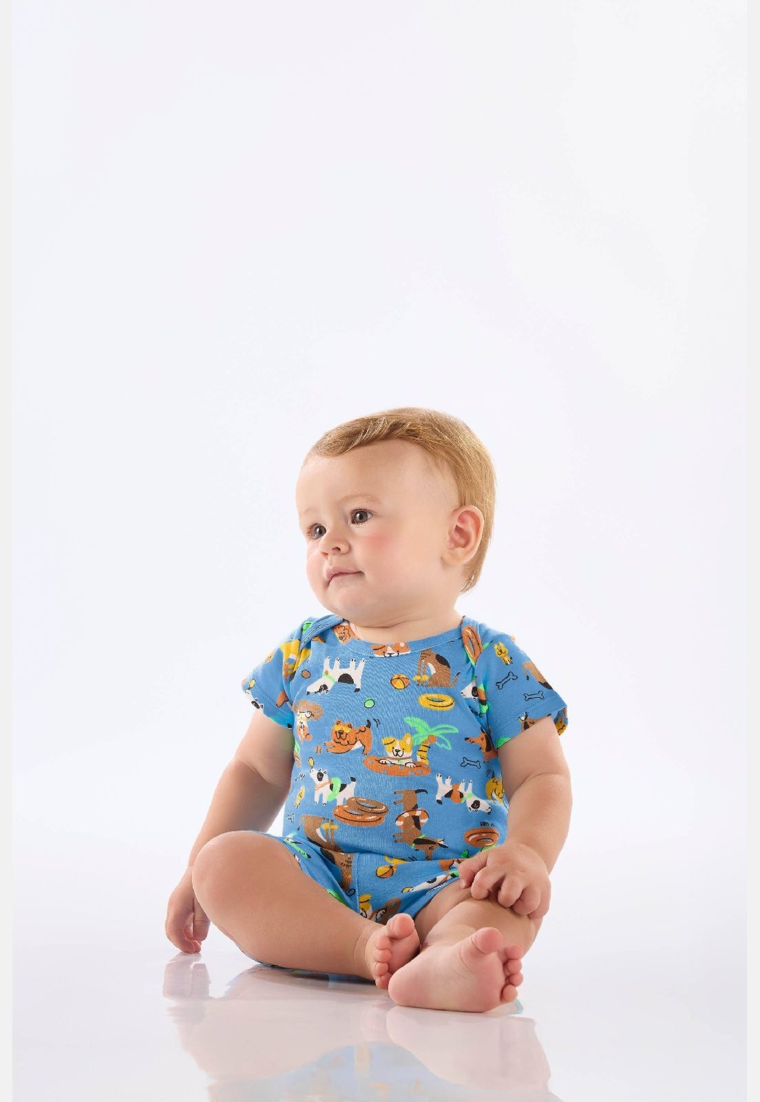 Infantil - Short para Menino em Suedine Up Baby Azul