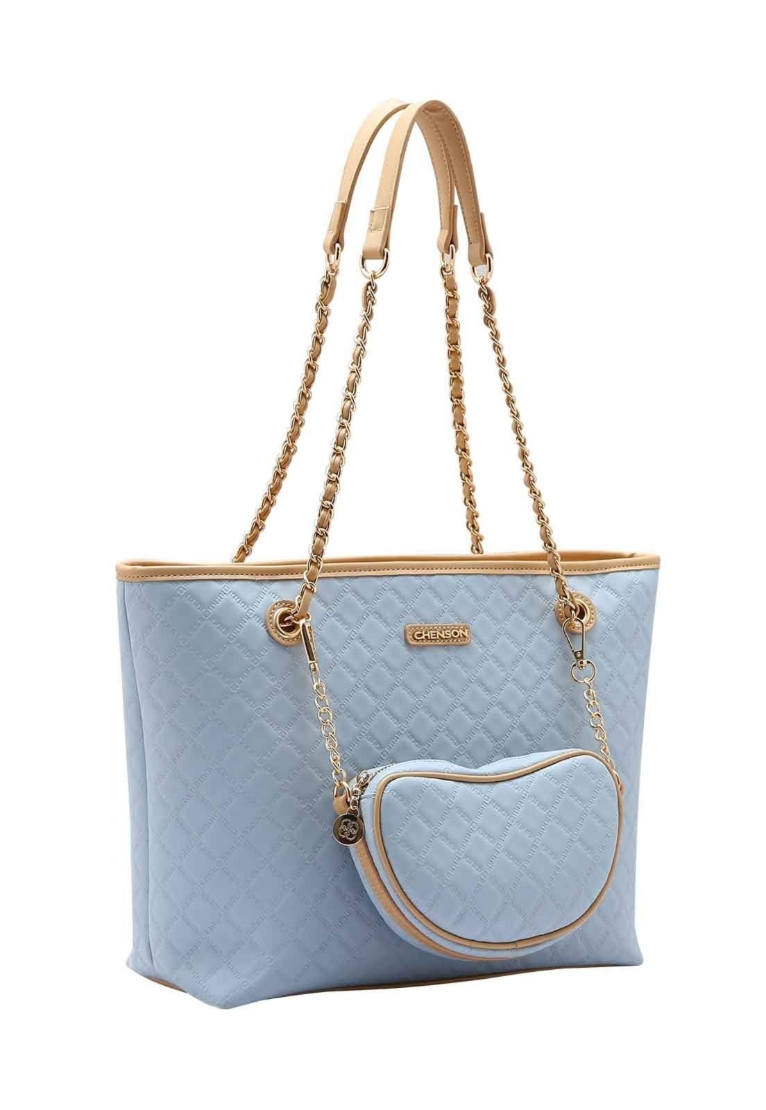 Bolsa Feminina Chenson Original Matelassê Cute Ombro Azul 3484978