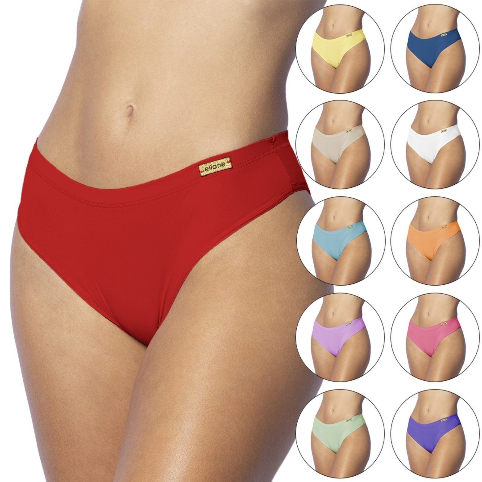 Kit 6 Calcinhas Tetê Variedades Tanga Confortável Reforçada Básica Casual Multicolorido