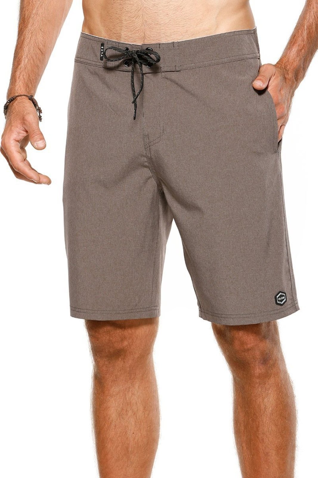 Bermuda Masculina Boardshorts Elastano Marrom VLCS