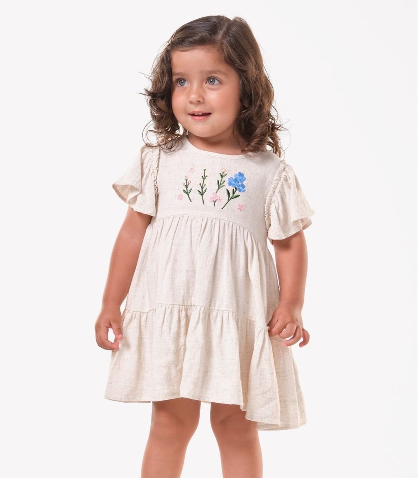 Infantil - Vestido Trick Nick Bege