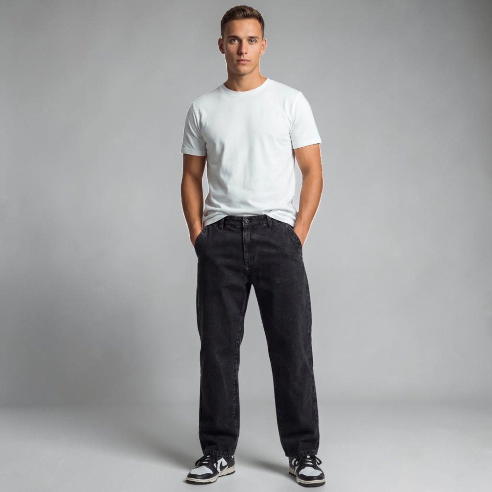 Calça Jeans Masculina Relaxed Street Rock&Soda BLACK