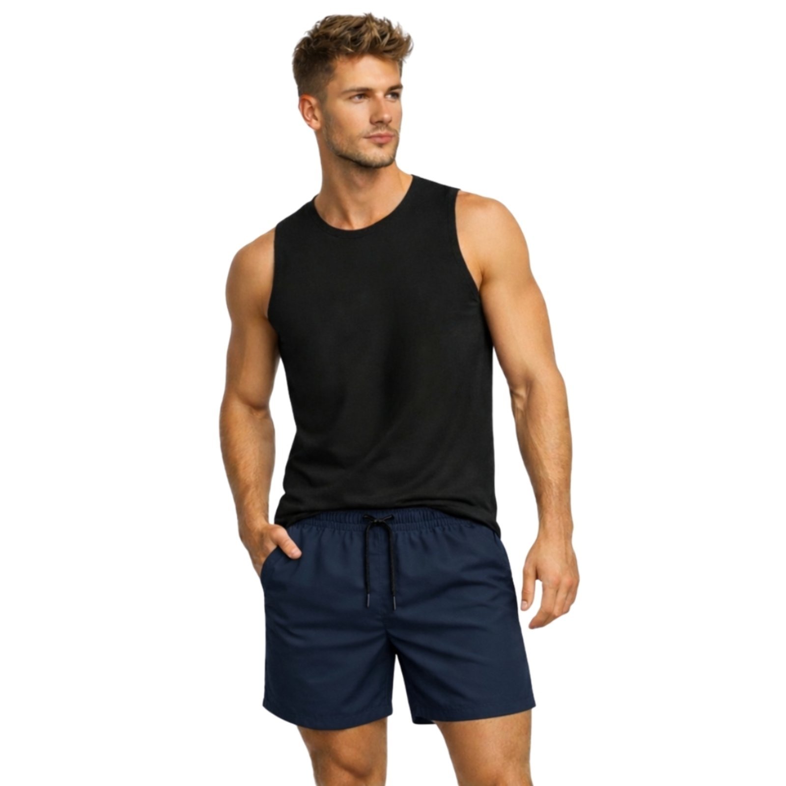 Conjunto Regata Algodão e Short Tactel Elastano