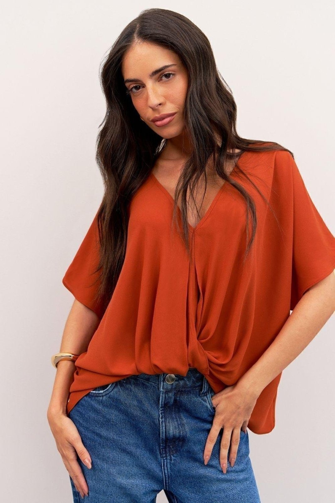 Blusa Torcido Frente Ritmi Studio Laranja