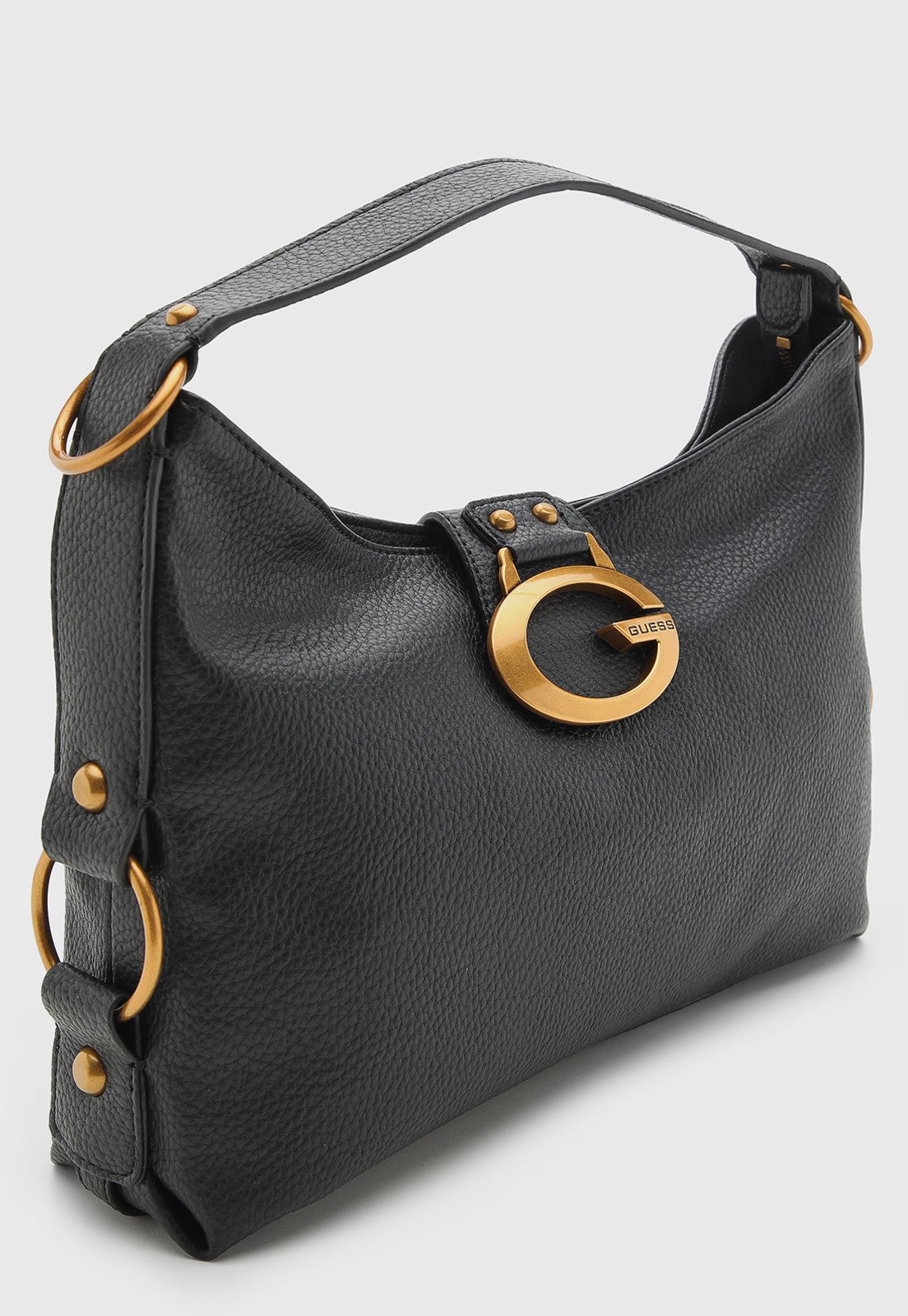 Vista 3 Bolsa Feminina Guess Grande Logo Preta preto preto