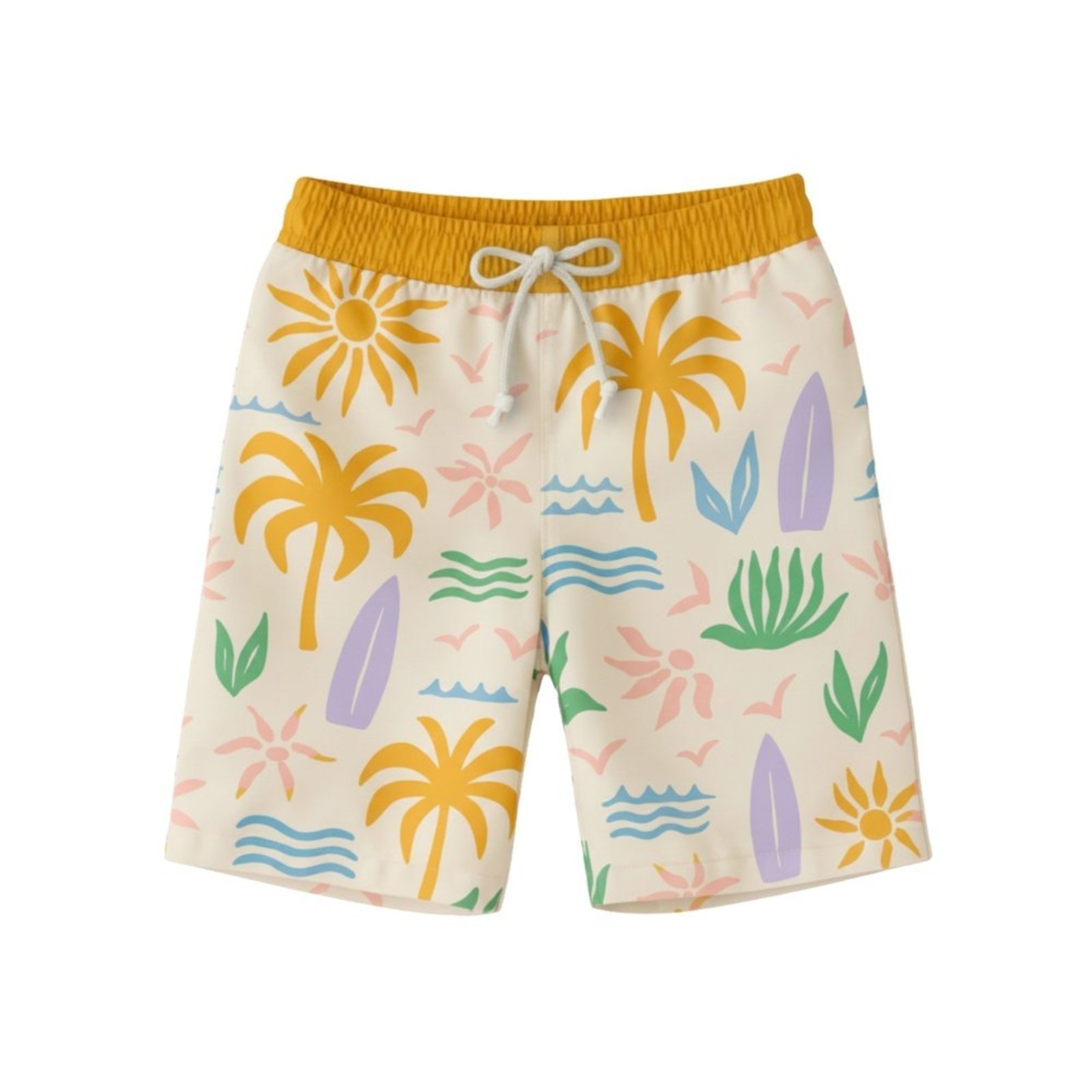 Vista 2 Infantil - Shorts Menino Verão em Moletinho Praia ROSA AZUL KIDS branco ROSA AZUL KIDS branco