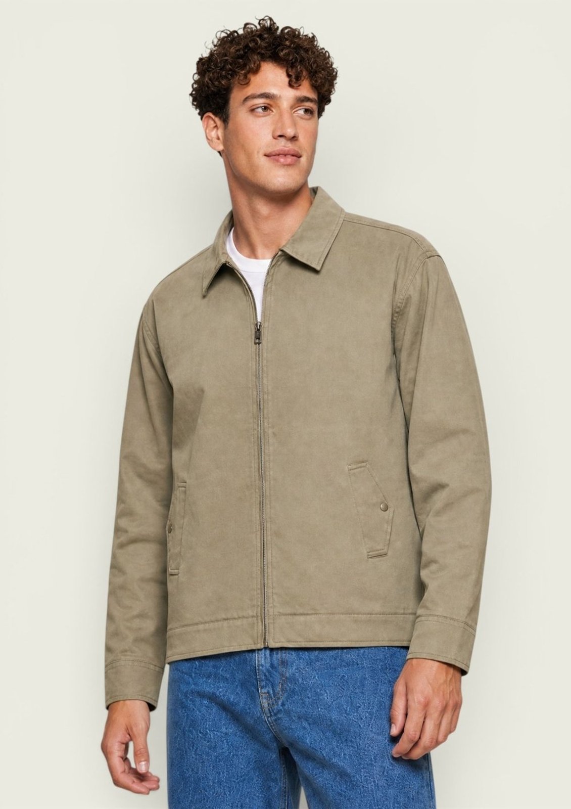 Jaqueta Masculina Harrington Em Malha Sarjada Hering
